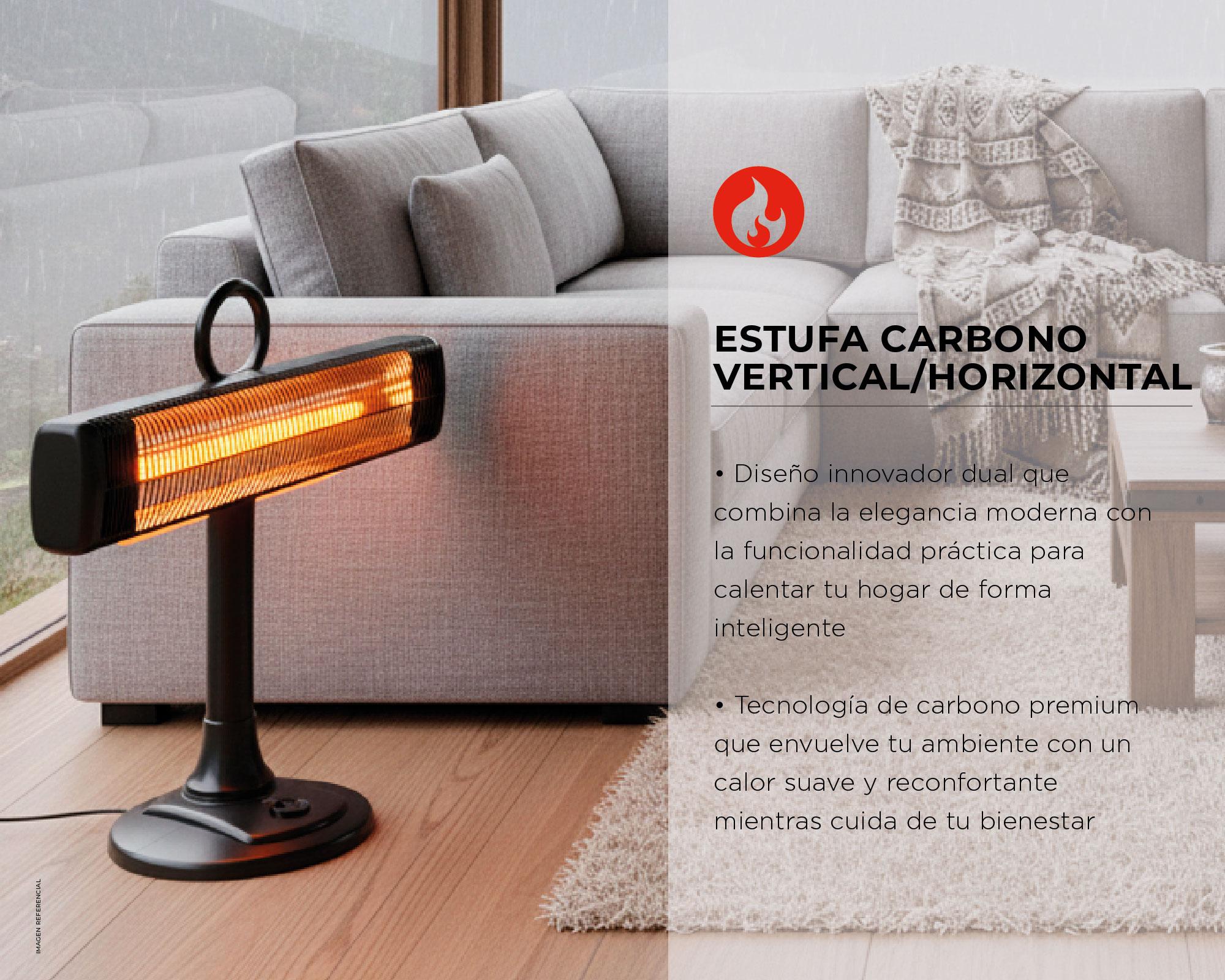 Estufa fibra carbono vertical/horizontal CRCARBVH 900W-7