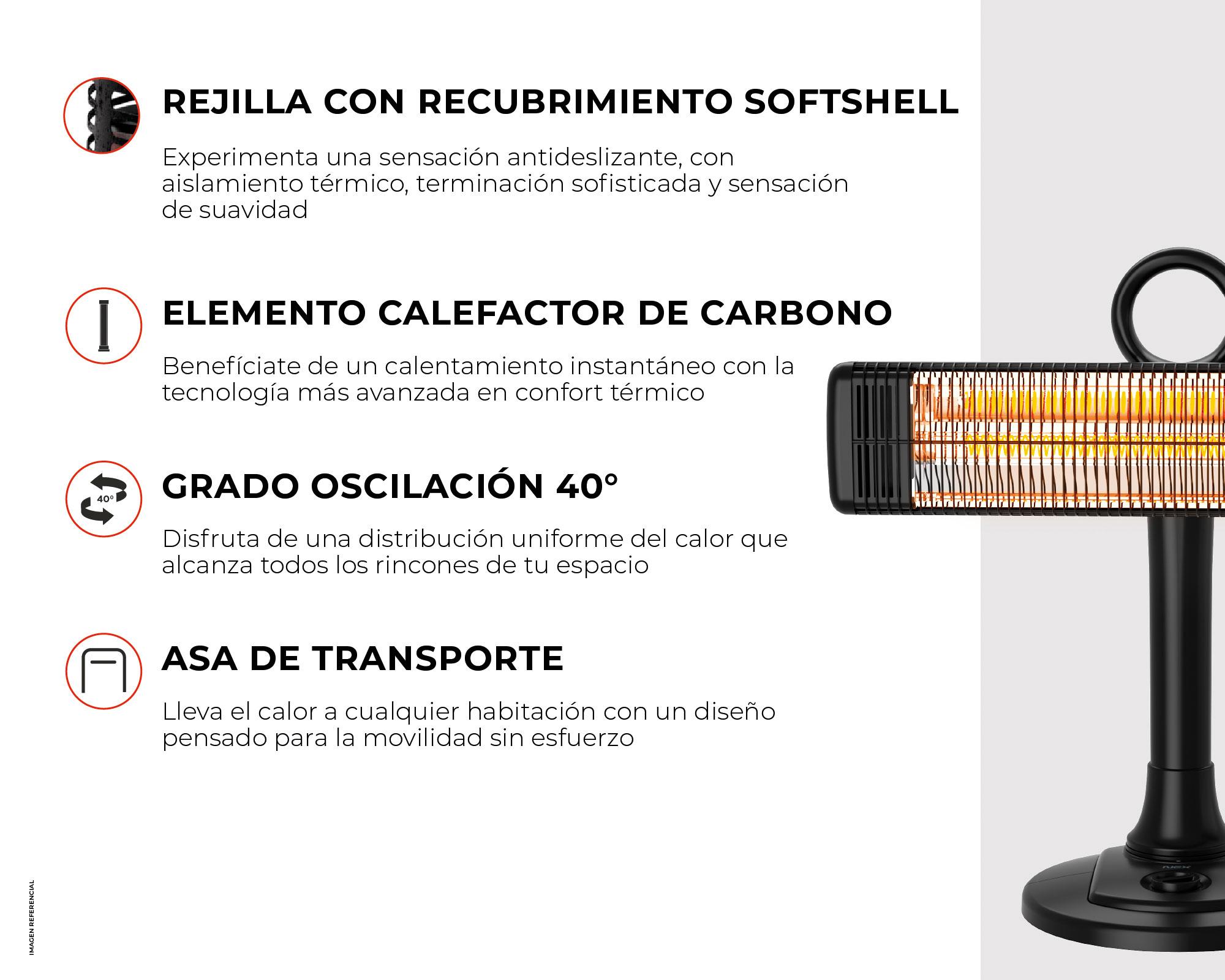 Estufa fibra carbono vertical/horizontal CRCARBVH 900W-6
