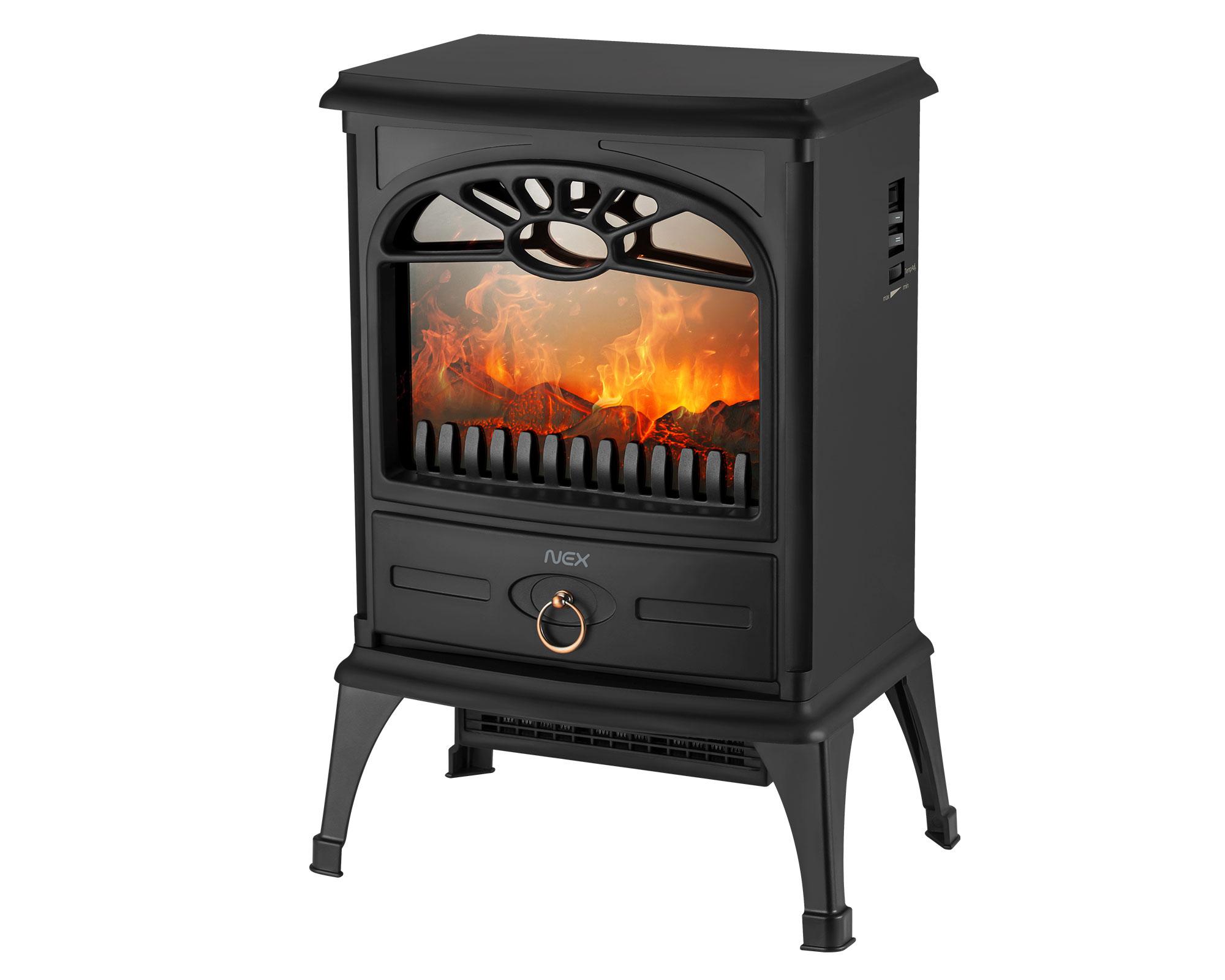 Estufa sin fuego HFS201 negro 1600W-1