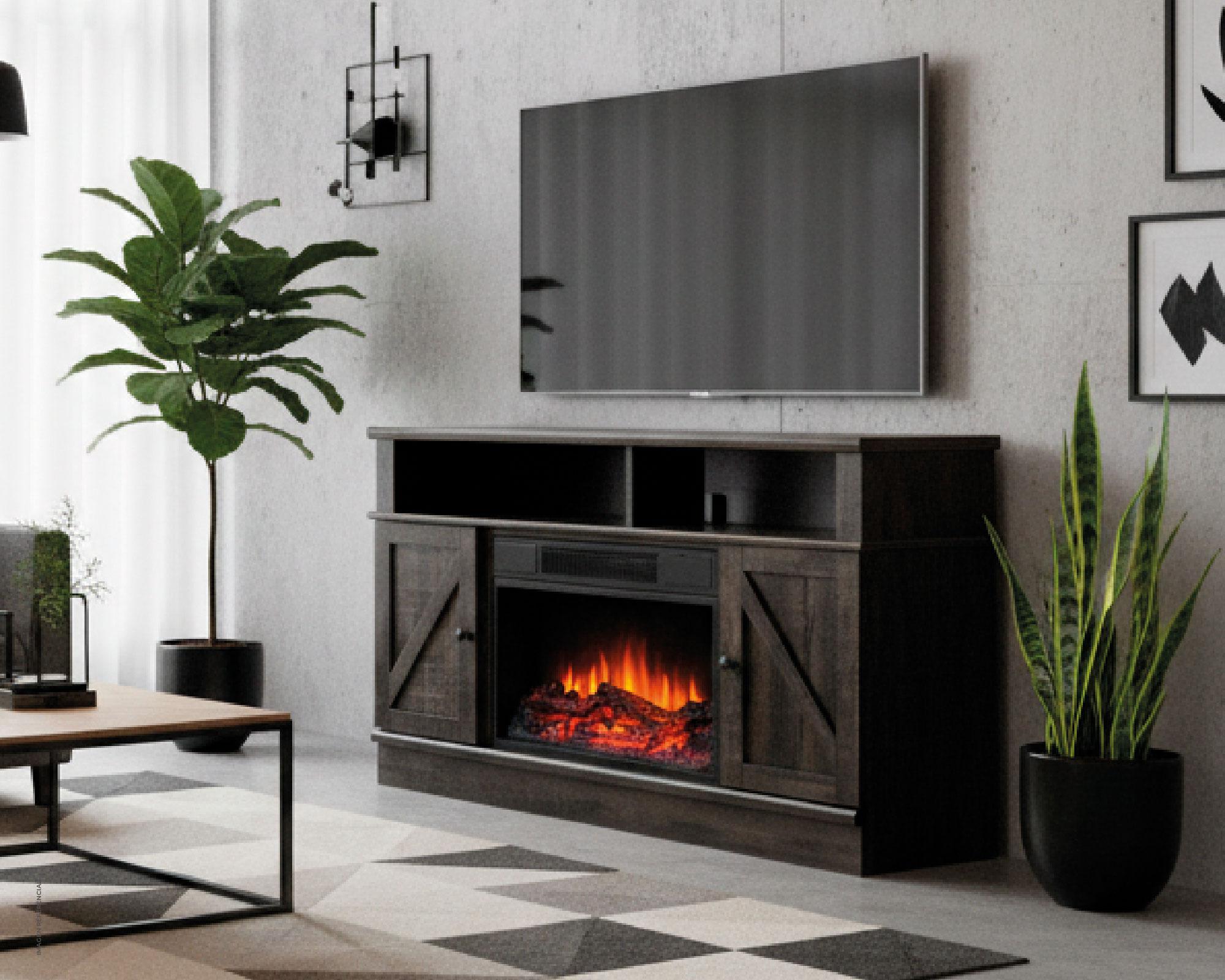 Estufa mueble TV 52'' 1400W-6