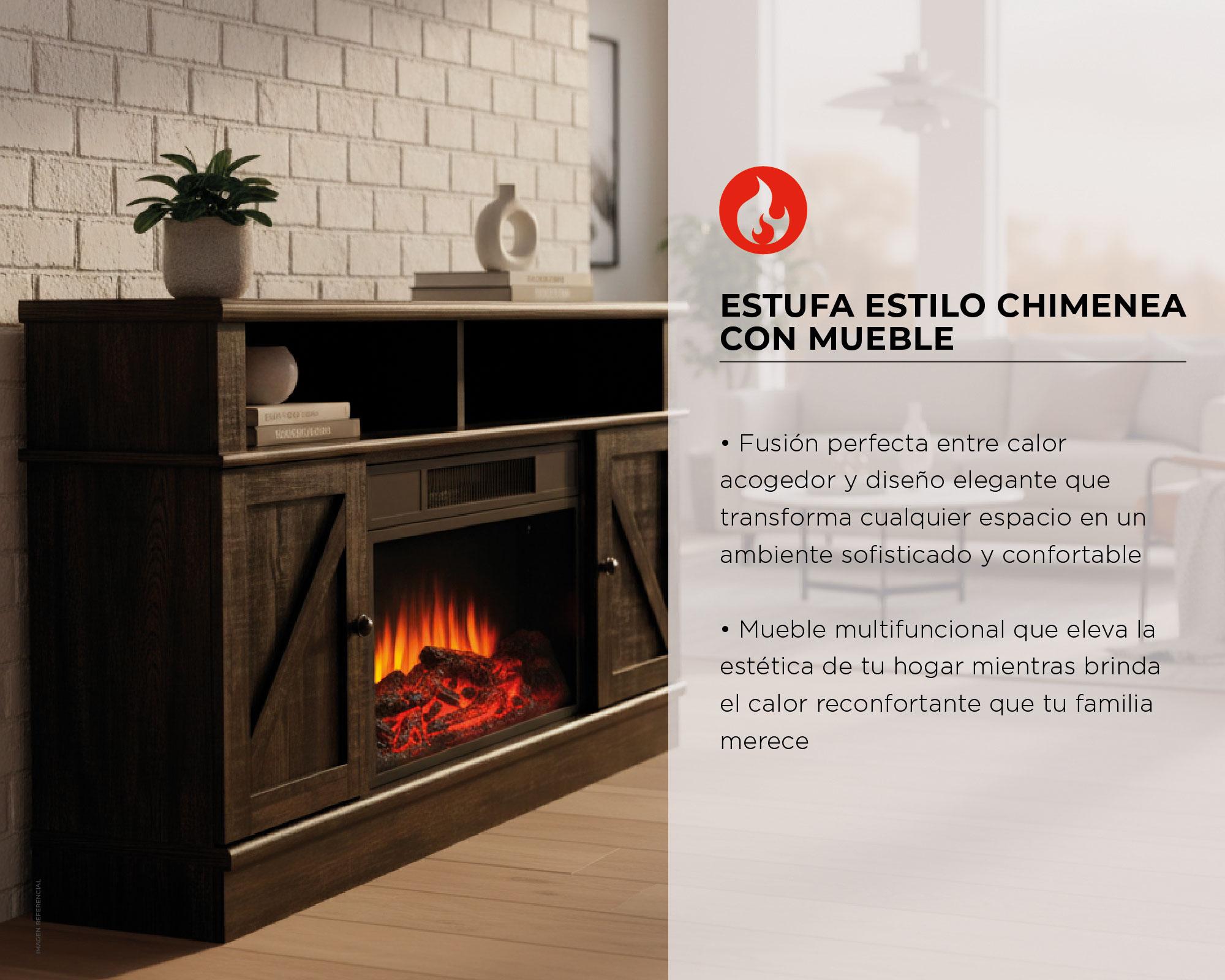 Estufa mueble TV 52'' 1400W-2