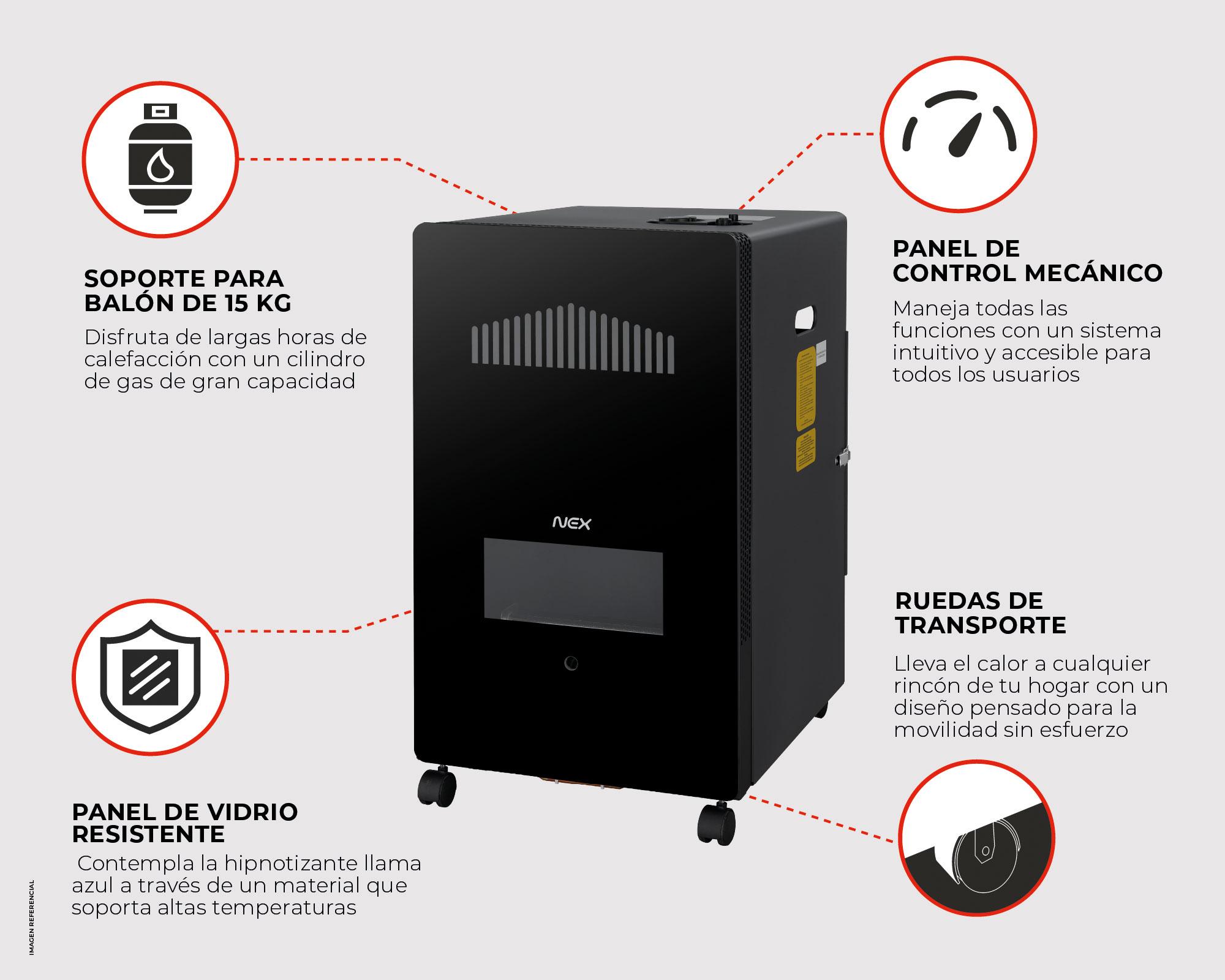 Estufa gas 15 kg EGAS11KGBL-10