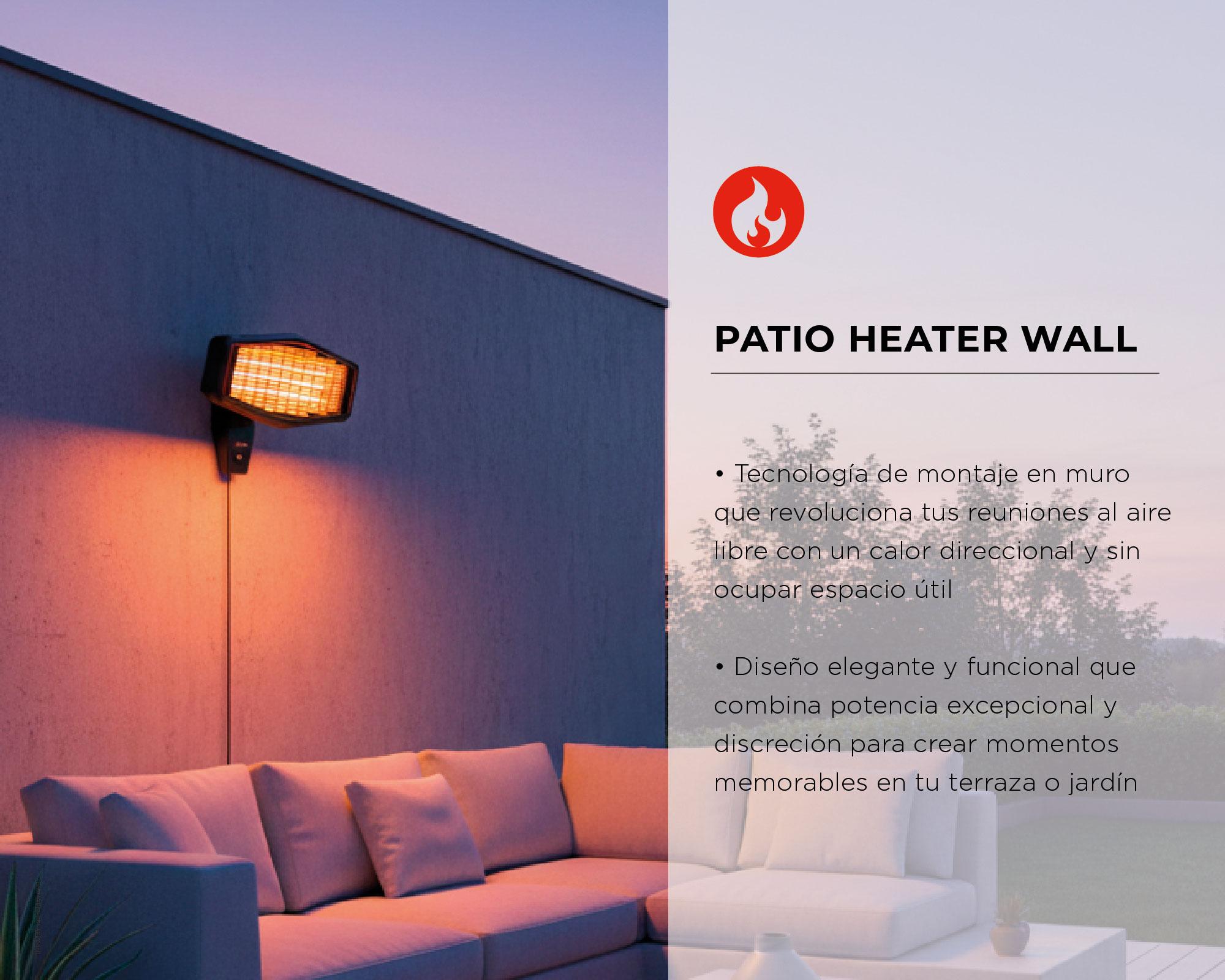 Estufa patio Heater pared PHHT03 2000W-2