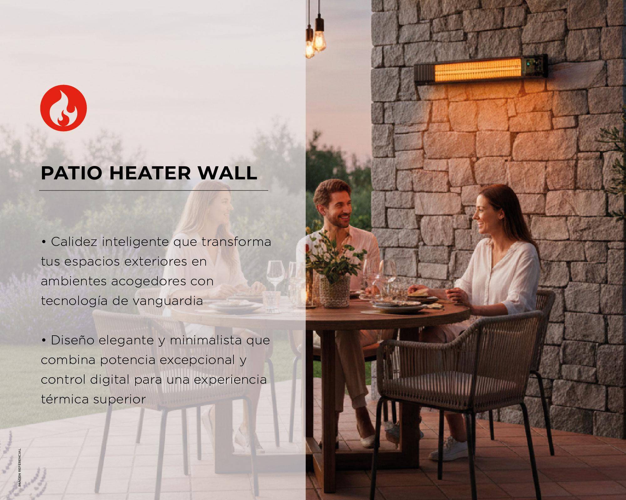 Estufa patio Heather Wall 1800 W PHWALL20B-1