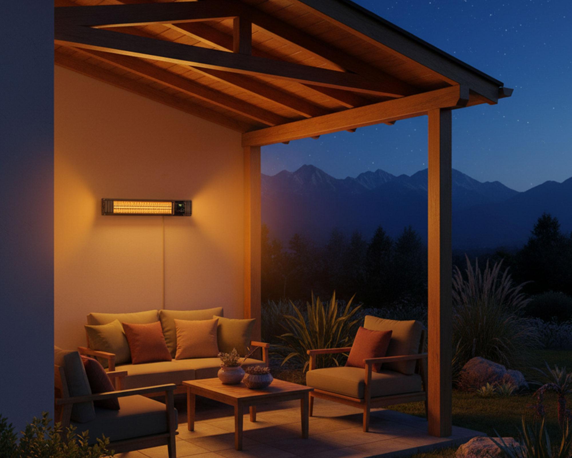 Estufa patio Heather Wall 1800 W PHWALL20B-4