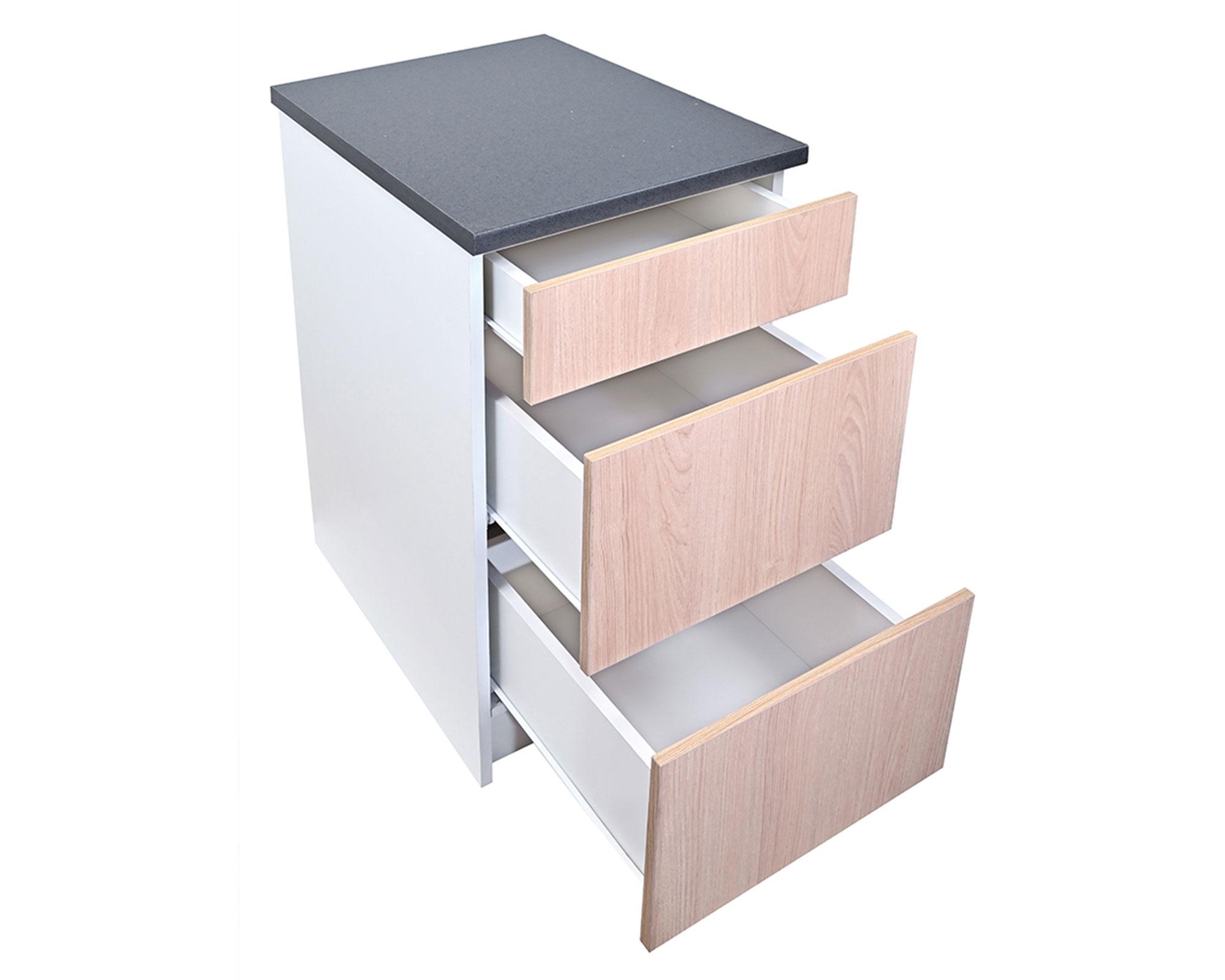 Mueble base cocina Andes blanco/carvalo 91x42x61 cm-2