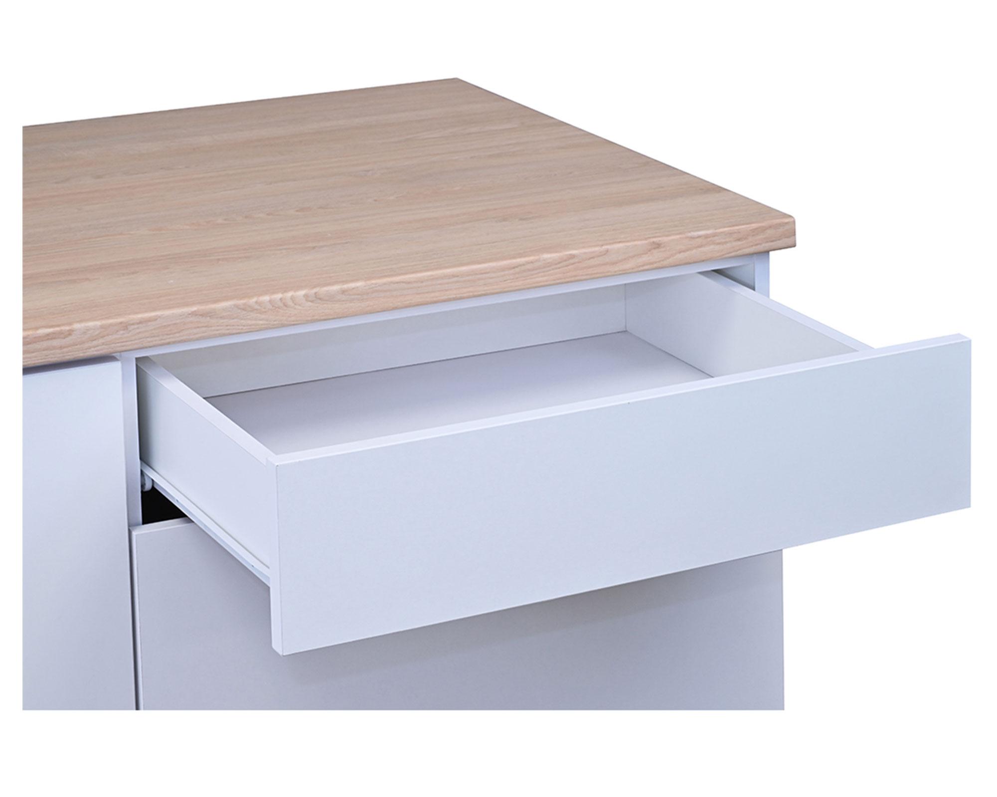 Mueble base cocina Andes blanco/carvalo 91x121.5x61 cm-2