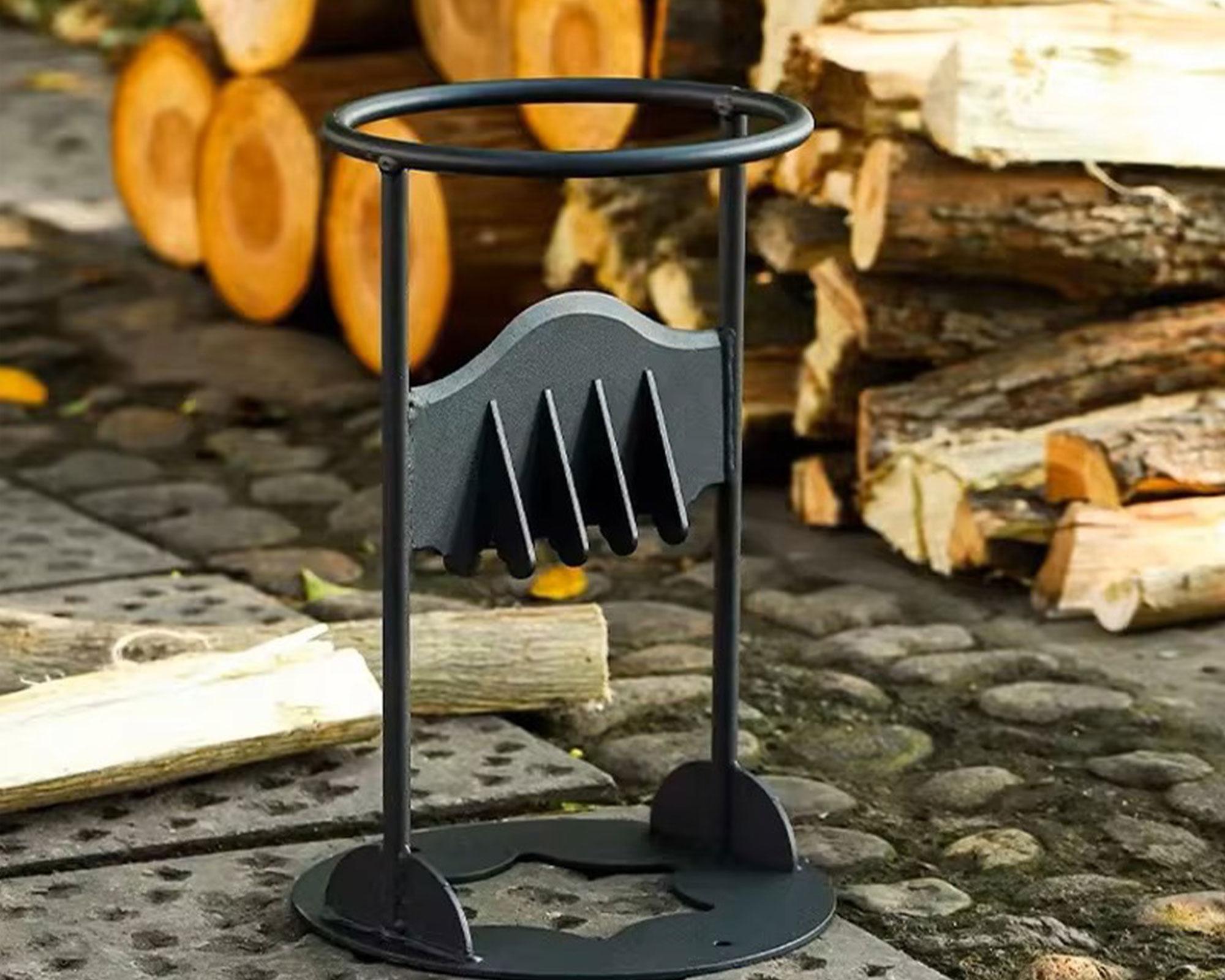 Cortador de leña manual portátil negro-2