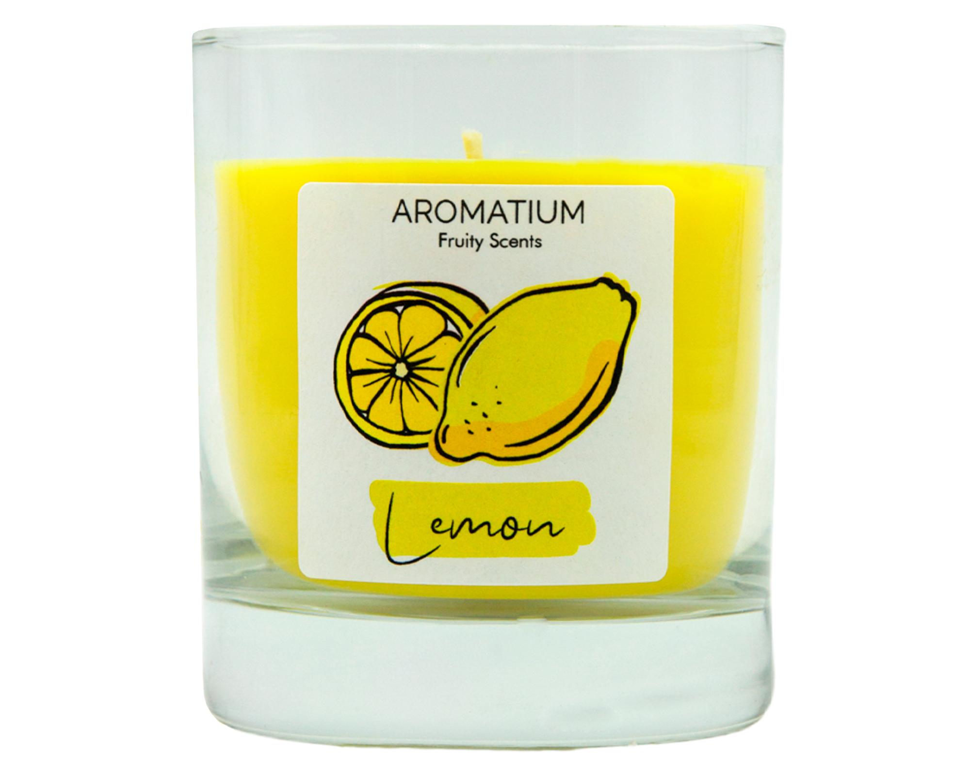 Vela Fruity scents vaso aroma limón 190 g-0