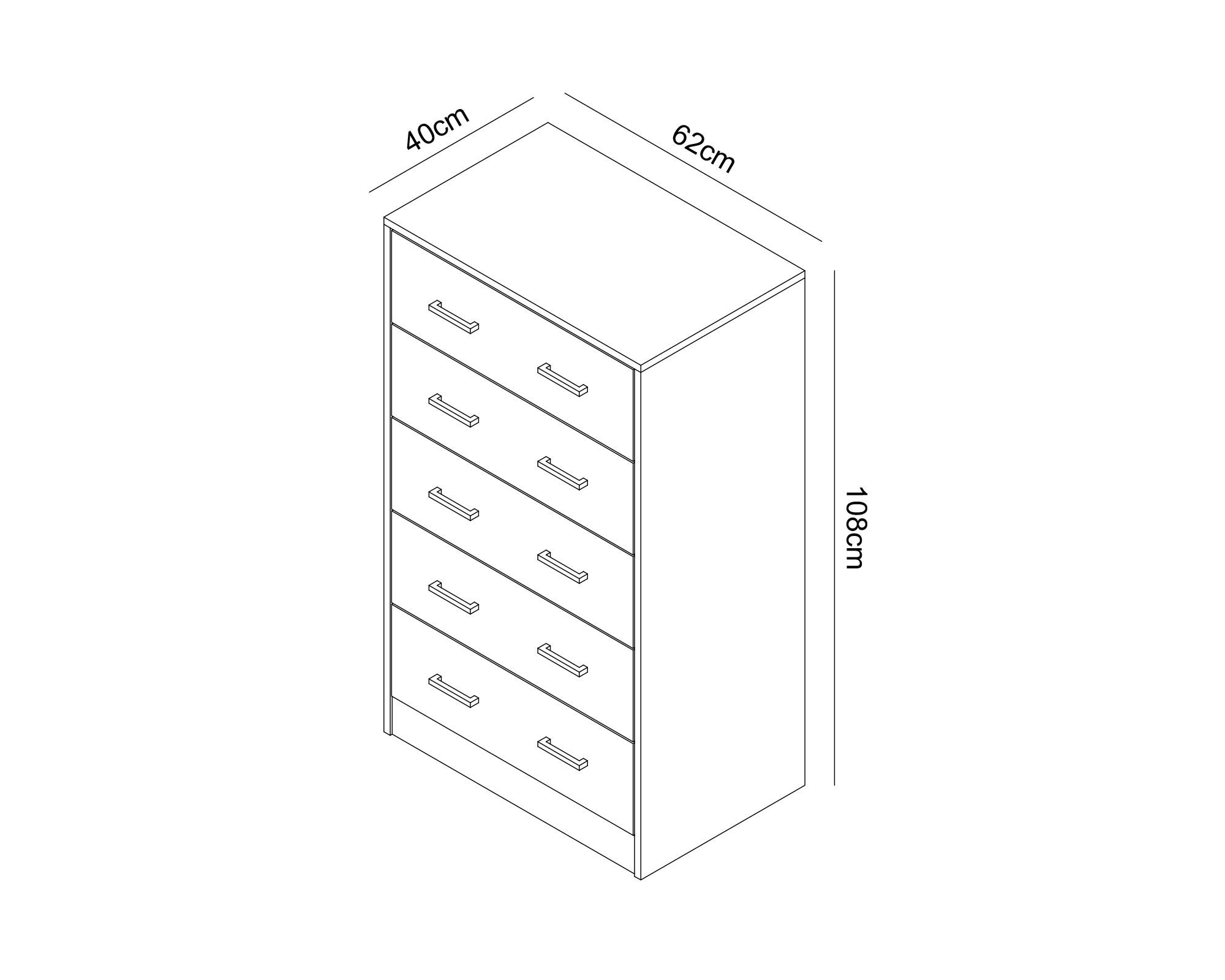 Cómoda Hill natural 5 cajones-8