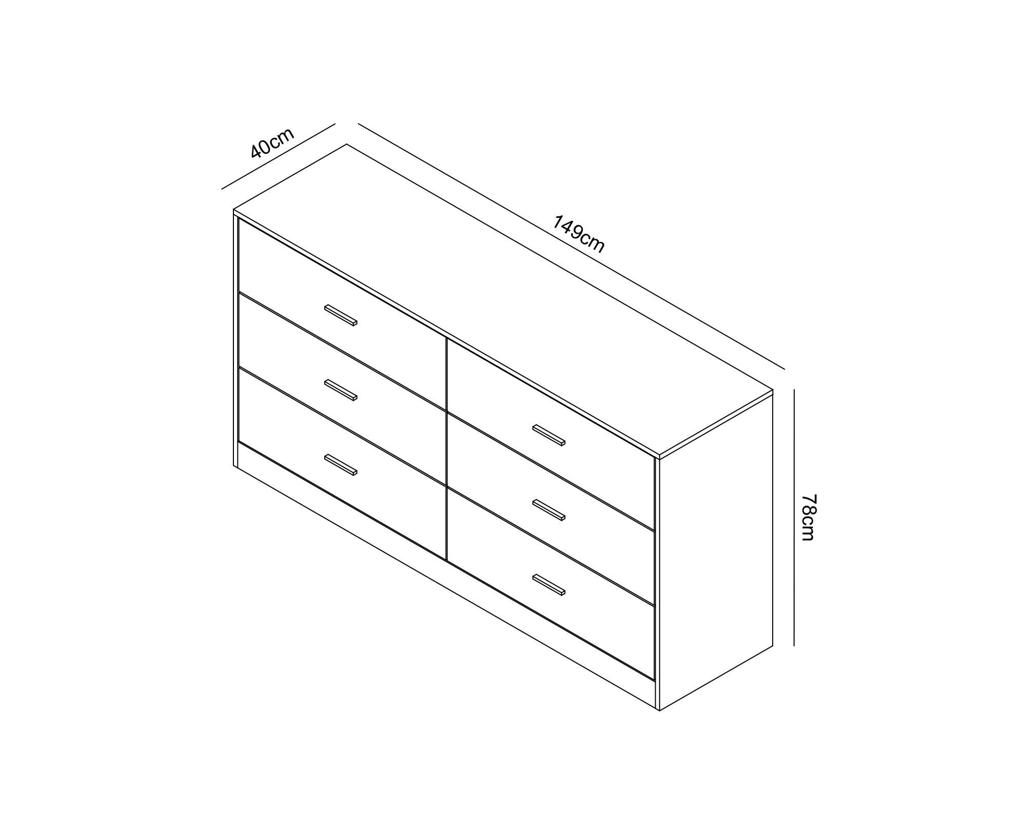 Cómoda Hill natural 6 cajones-8