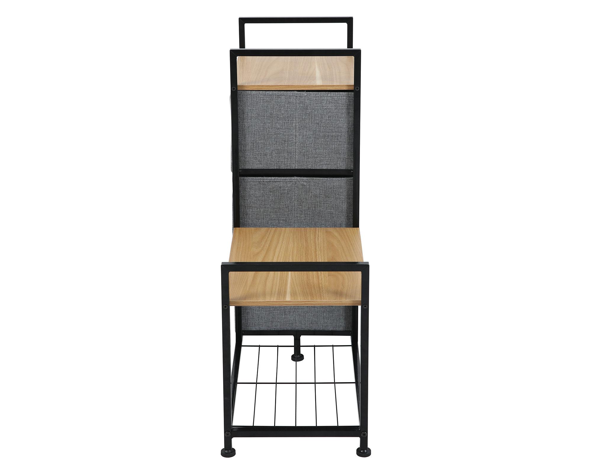 Cómoda Oporto en tela/Zap gris 3 cajones-2