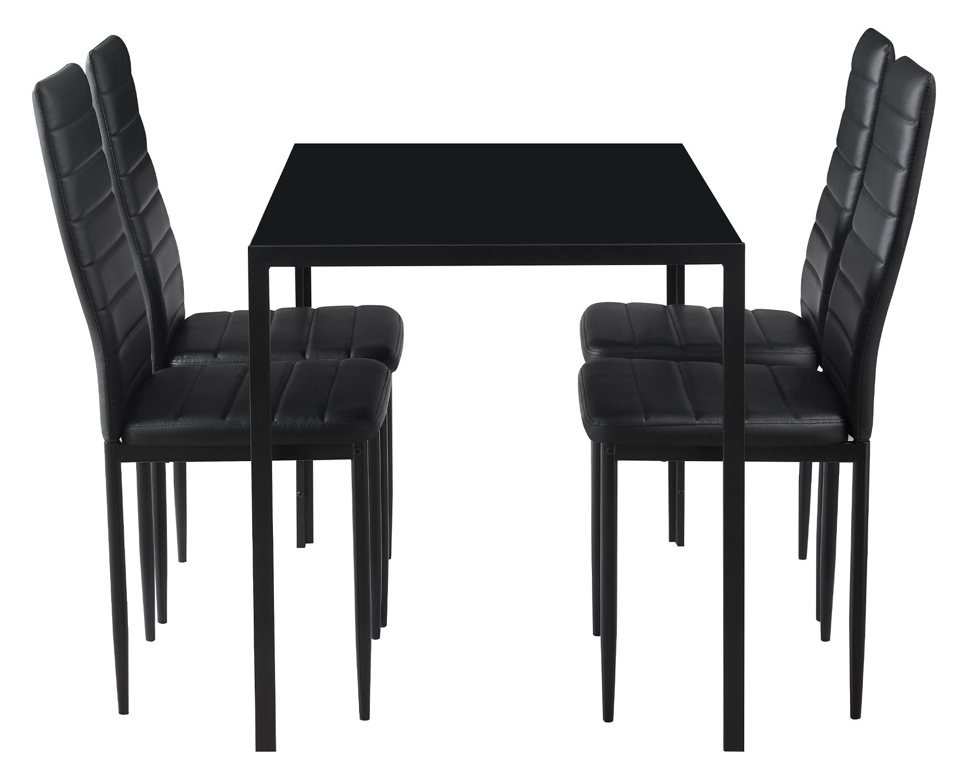 Comedor Bruno 4 sillas 75x110x70 cm-3