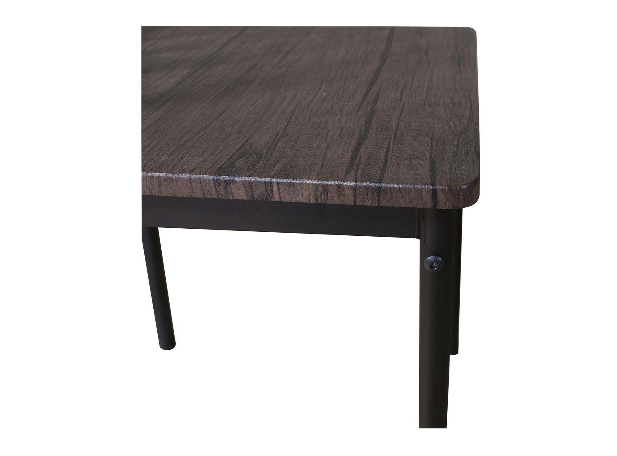Comedor Amalio 4 Sillas café 75x110x70 cm-5
