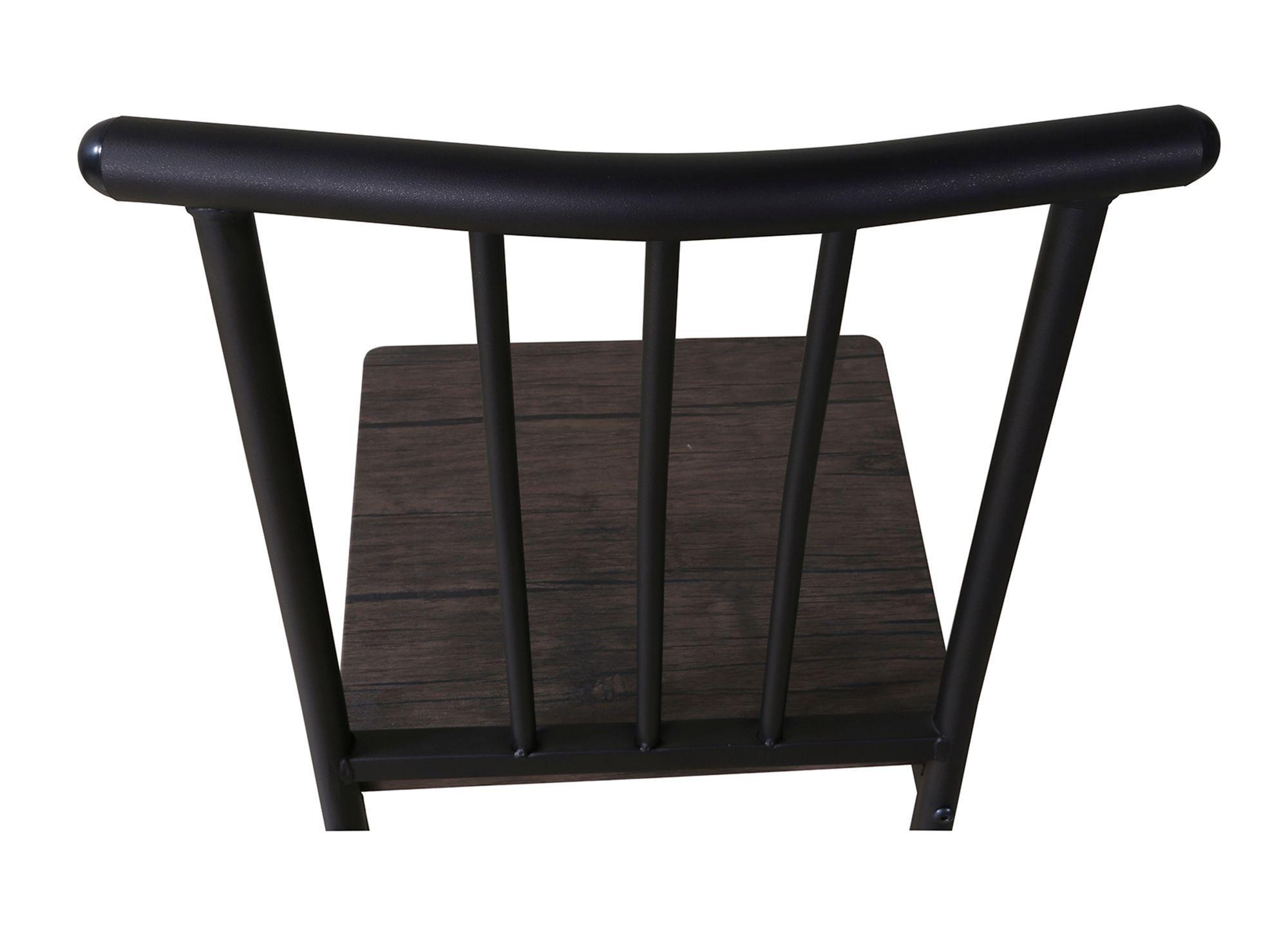 Comedor Amalio 4 Sillas café 75x110x70 cm-4