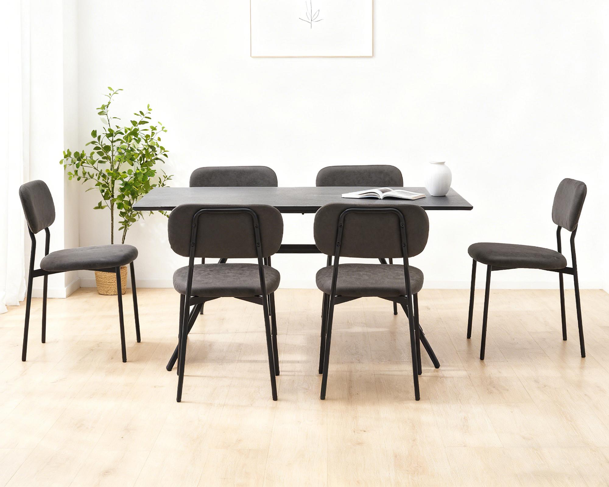 Comedor Umag 6 sillas 74x140x80 cm-7