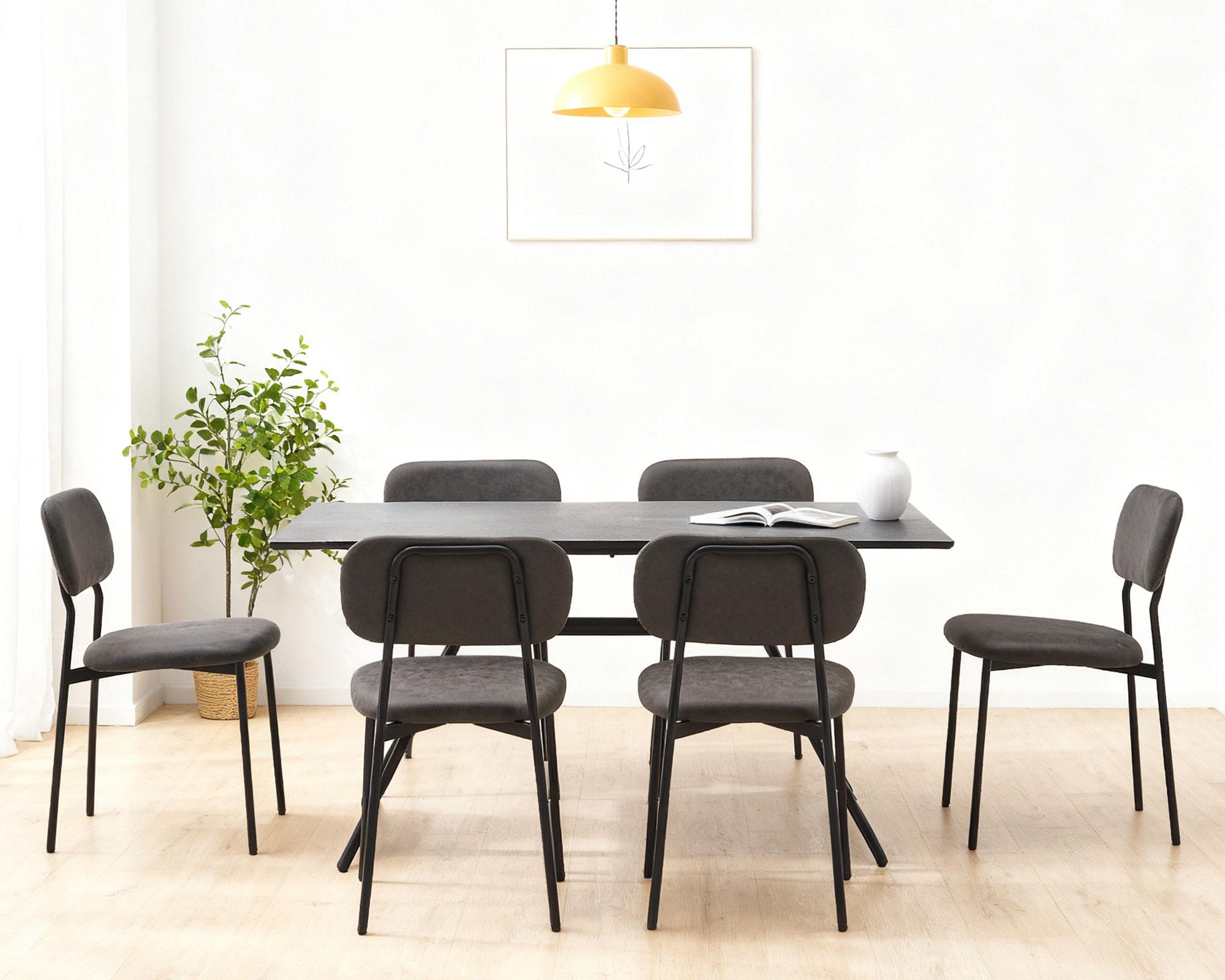 Comedor Umag 6 sillas 74x140x80 cm-12