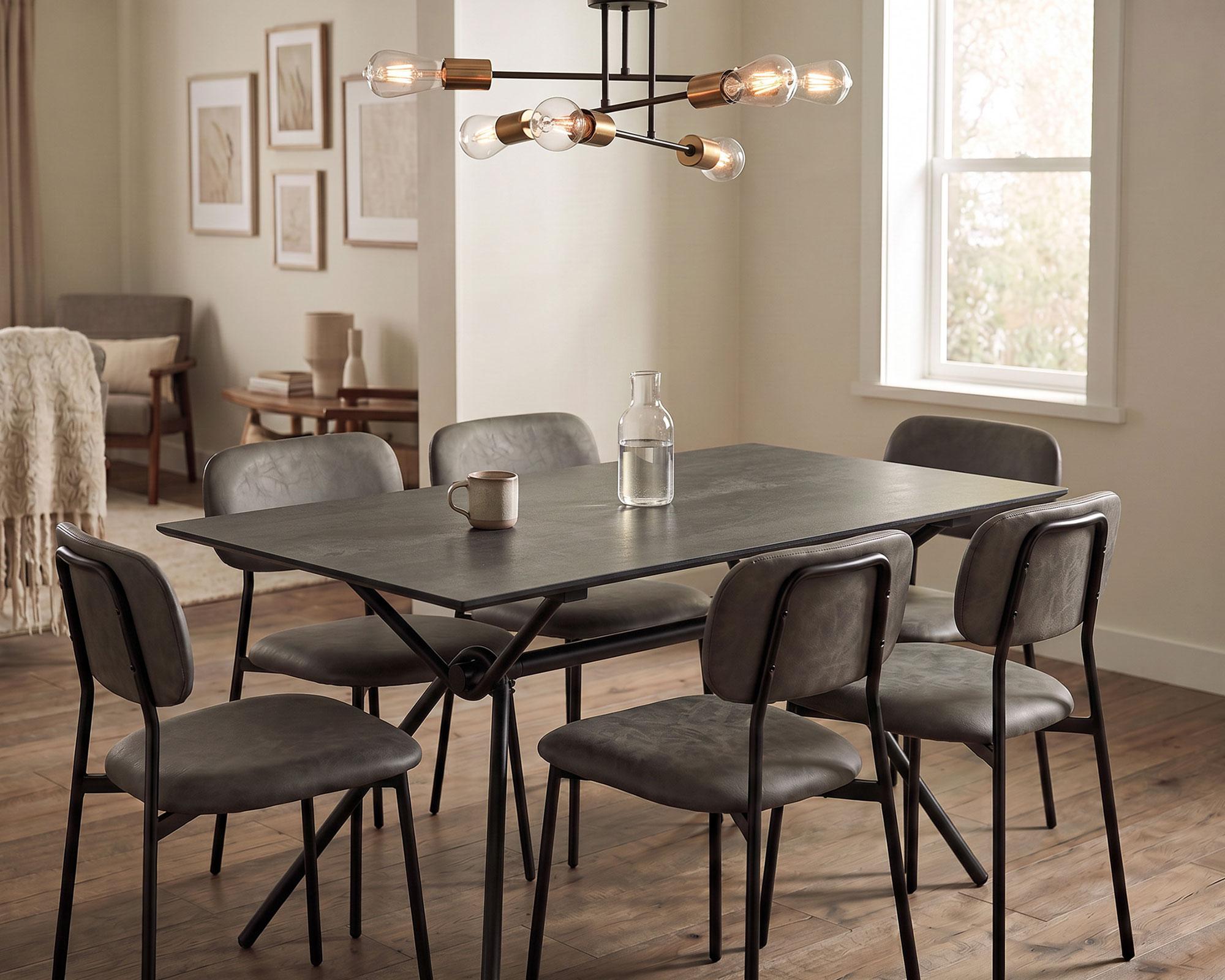 Comedor Umag 6 sillas 74x140x80 cm-13