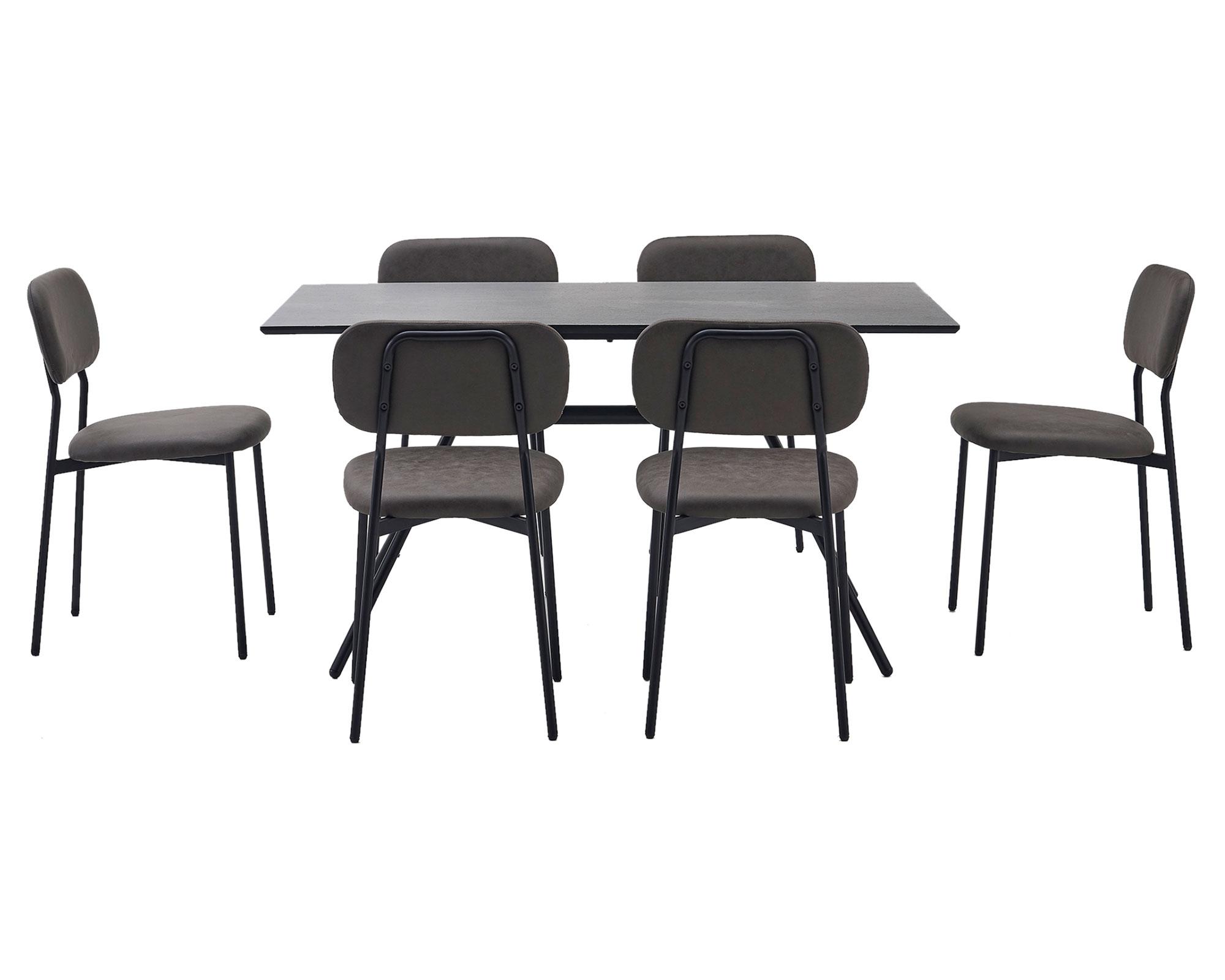 Comedor Umag 6 sillas 74x140x80 cm-5