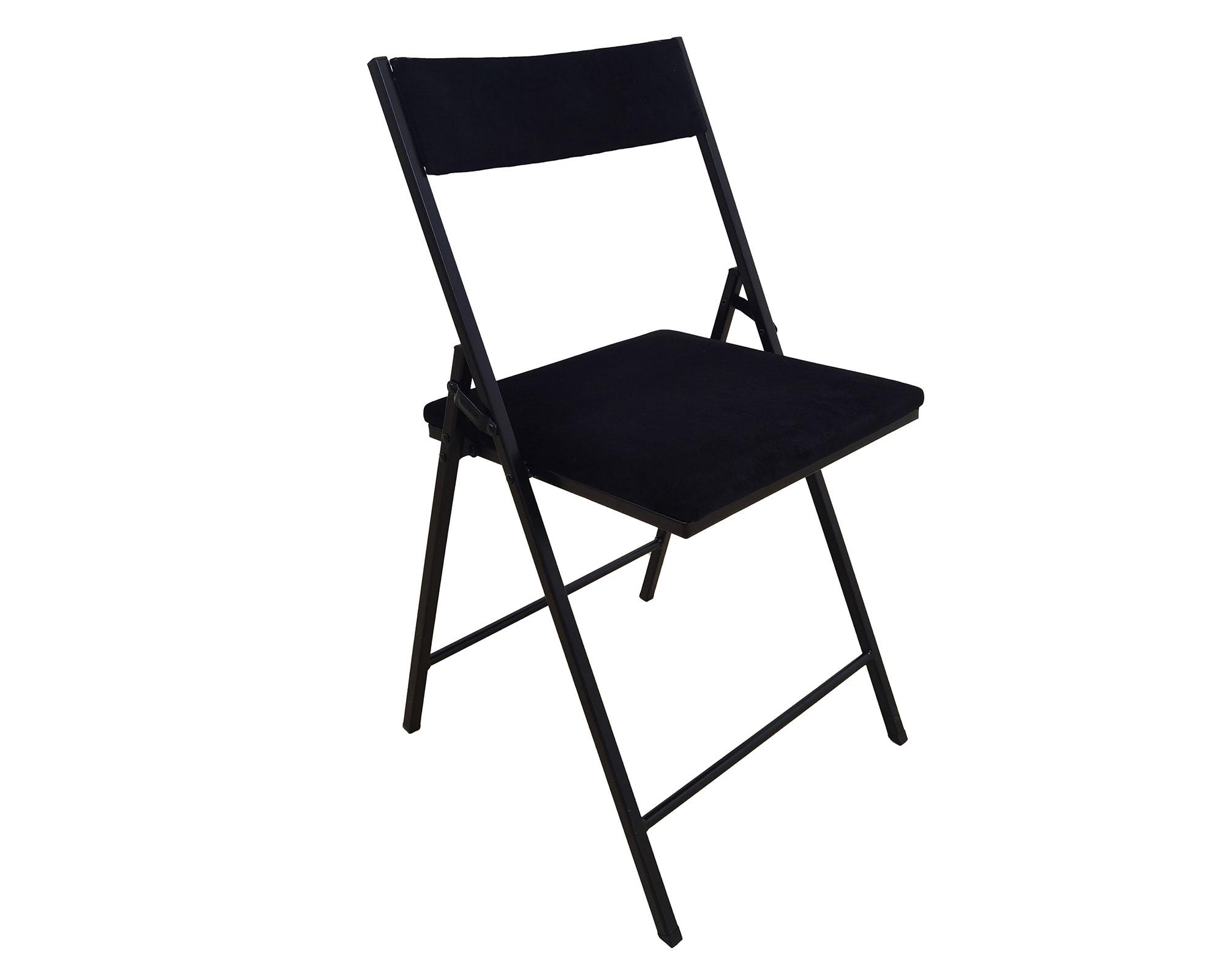 Silla plegable evento cuadrado negro-0