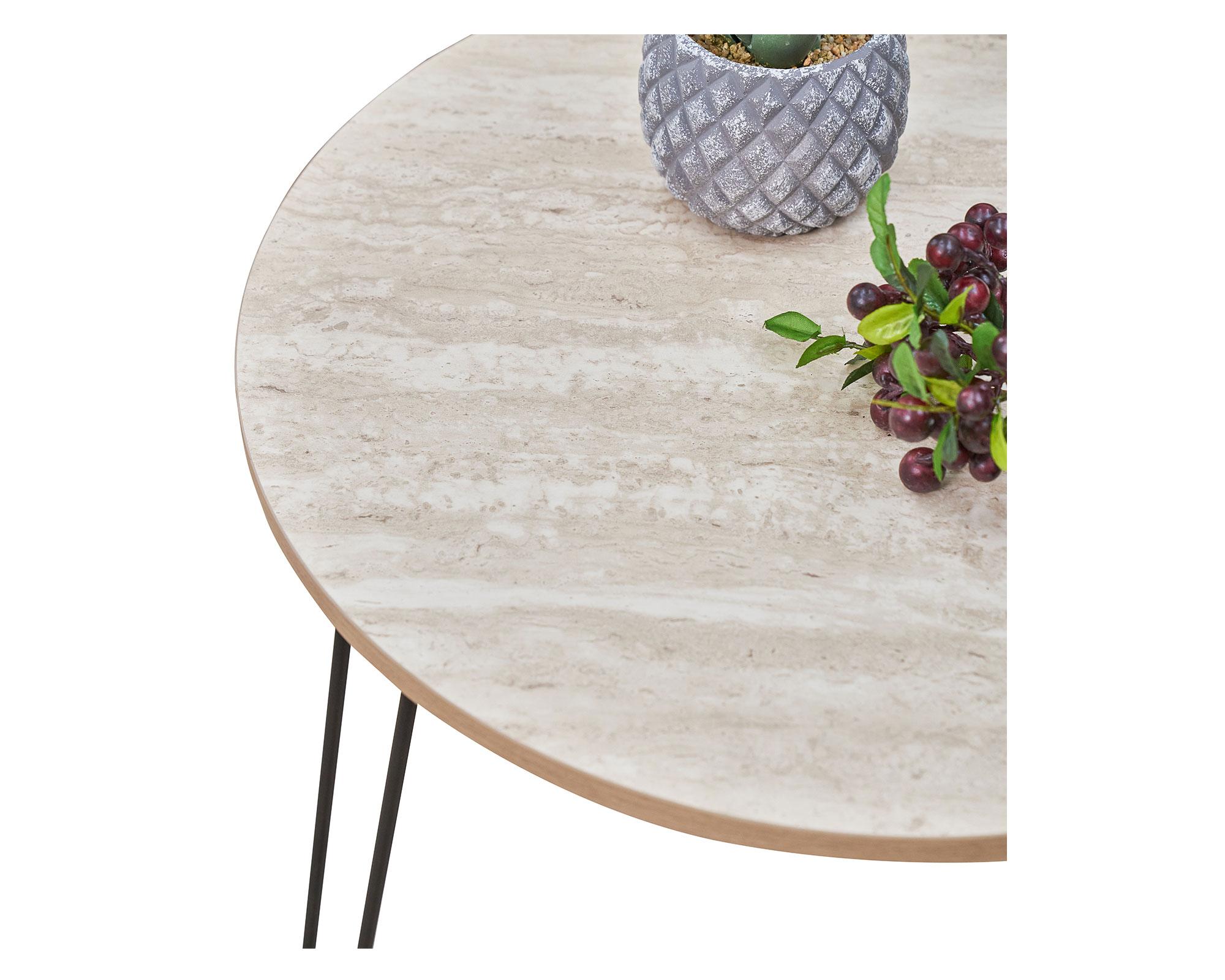 Set mesa centro natural/negro 2 piezas-1