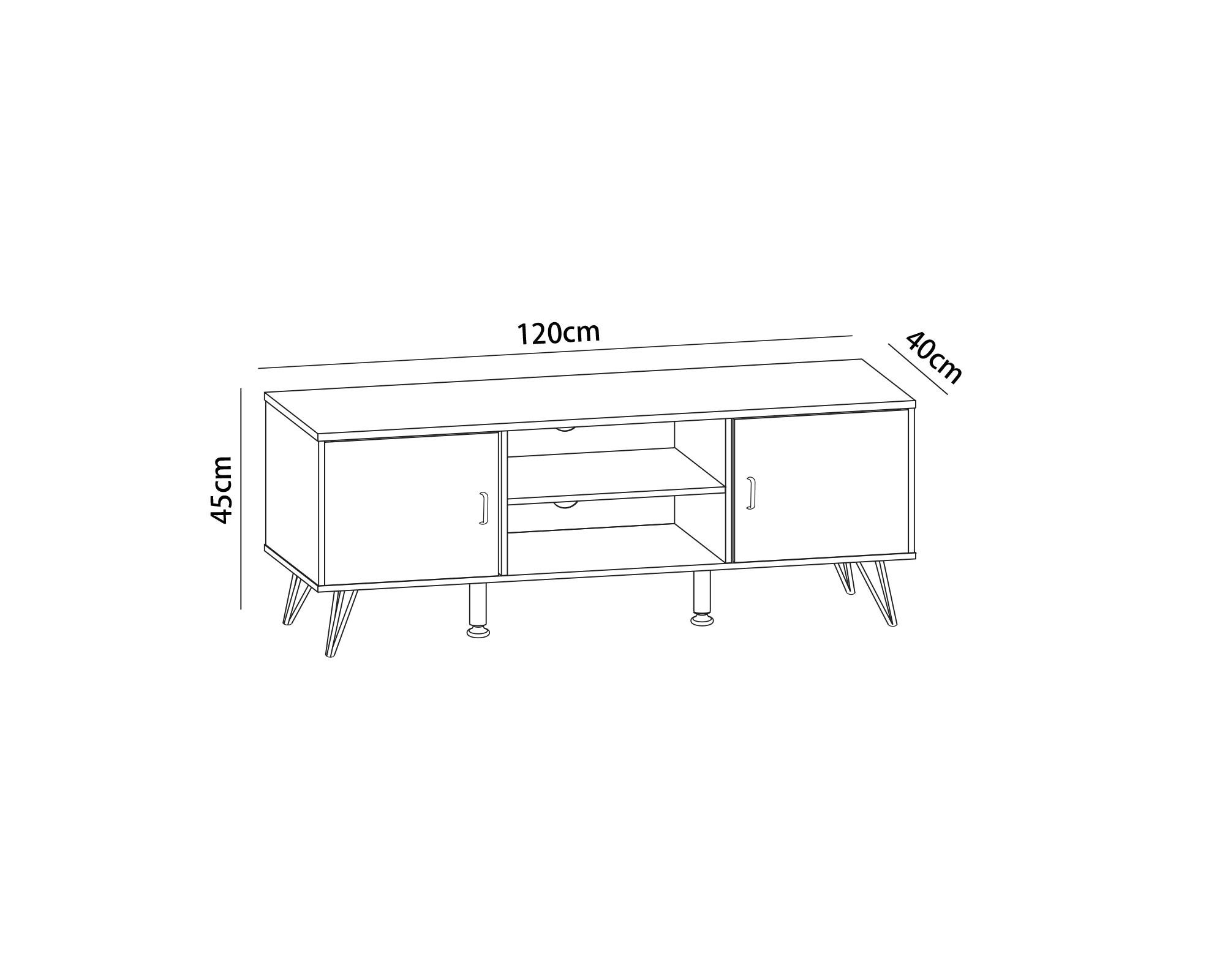 Rack TV Dodge natural/negro-2