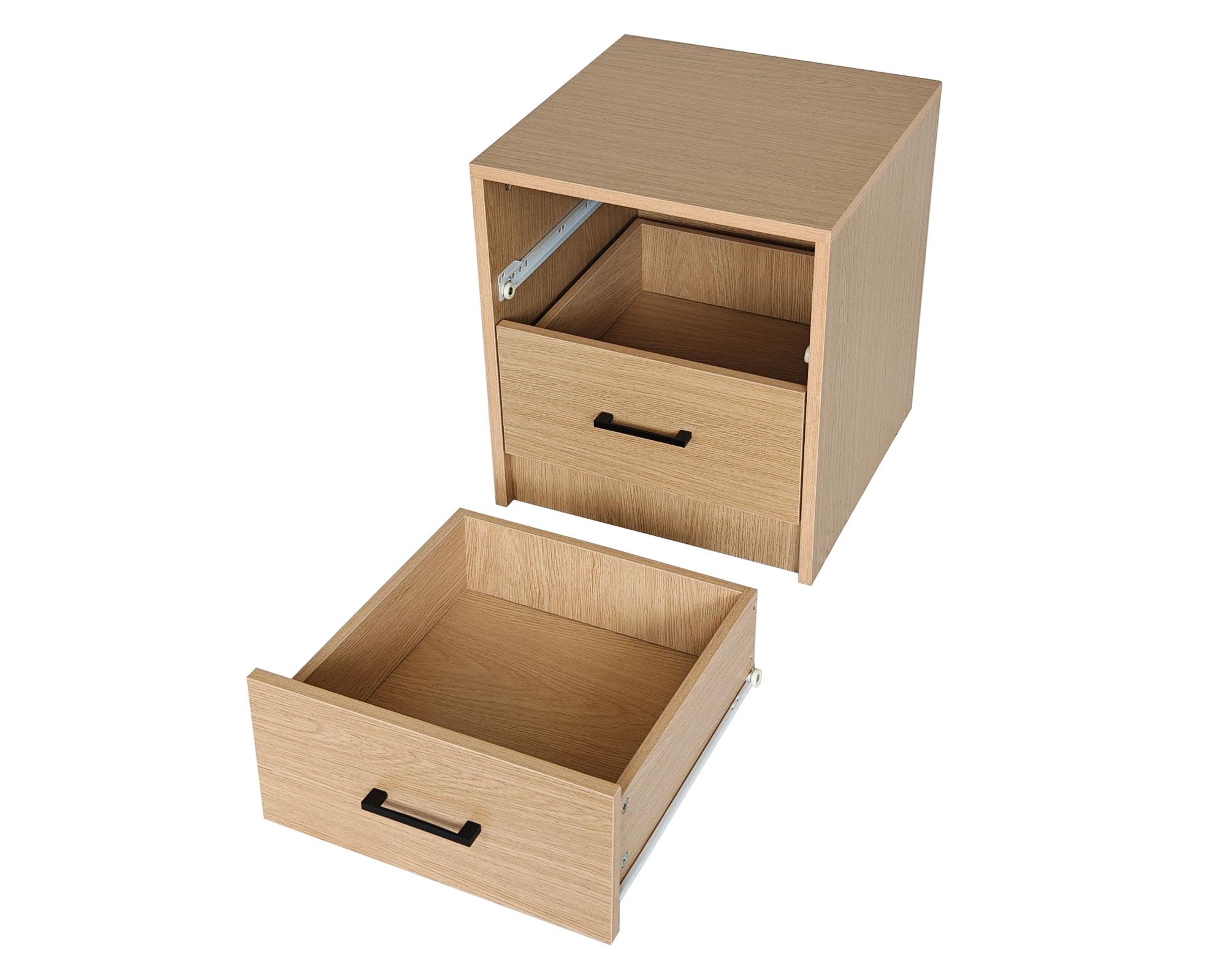 Velador Hill natural 2 cajones-4