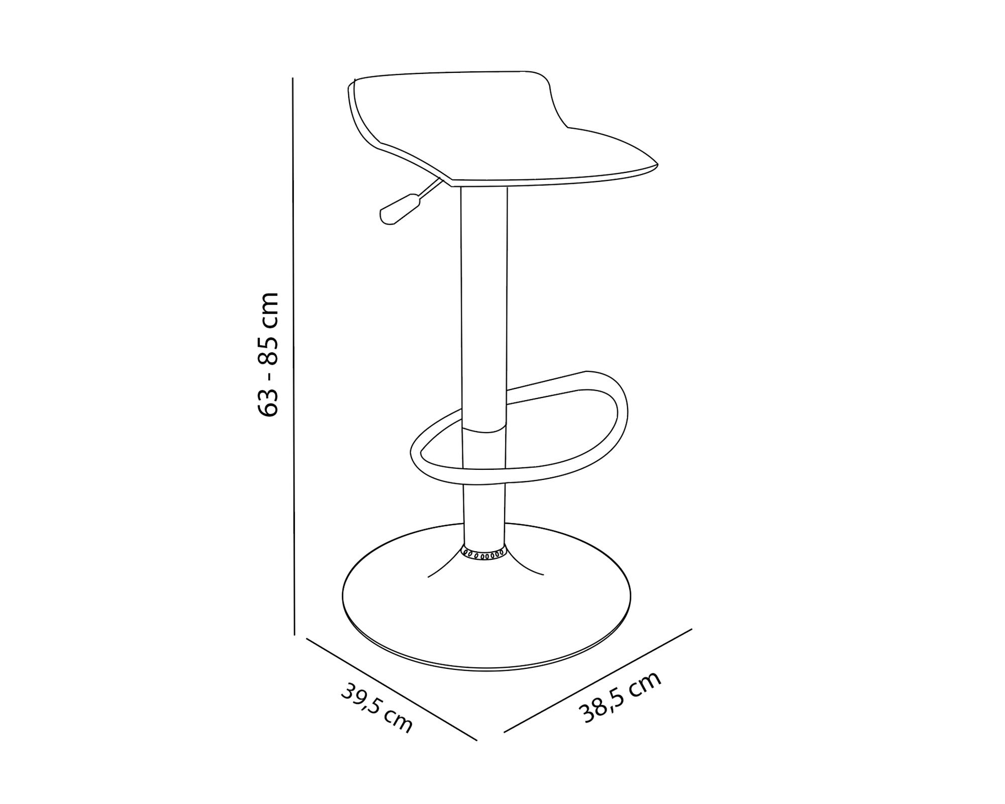 Silla bar Elemi negro 2 unidades-5