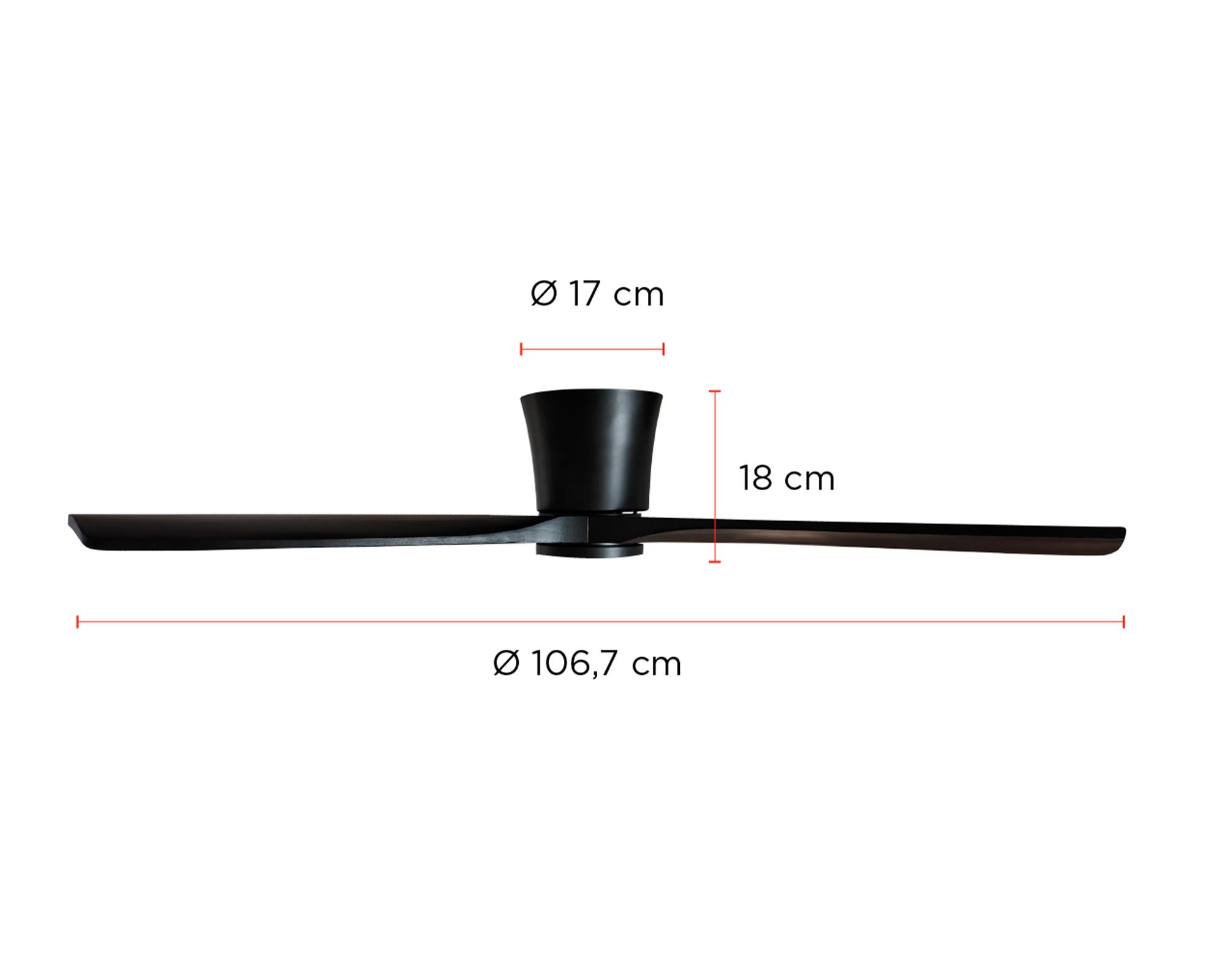 Ventilador de techo Hydra negro 42” 38 W-2