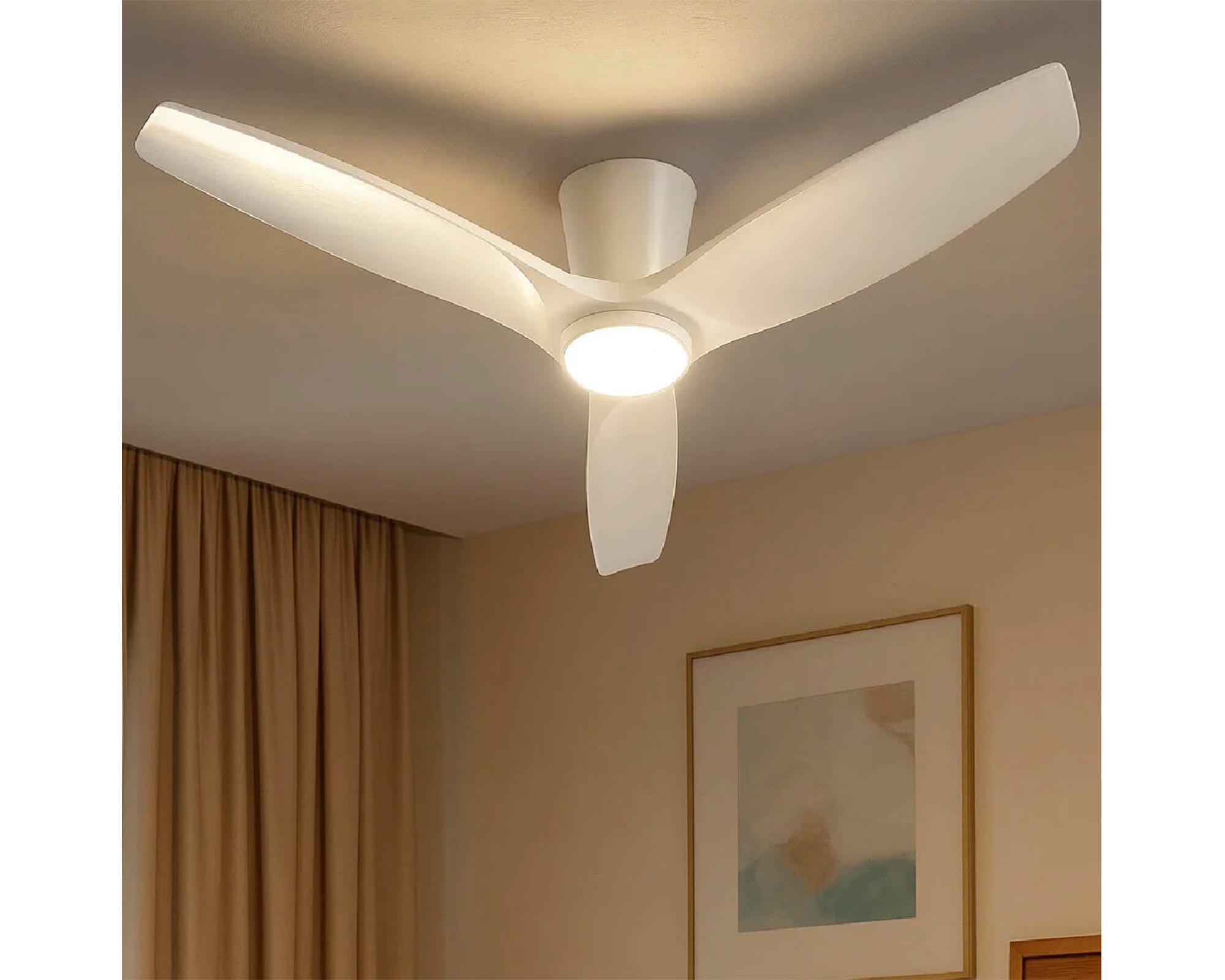 Ventilador de techo Faro 42'' blanco luz led 3 colores 55 W-1