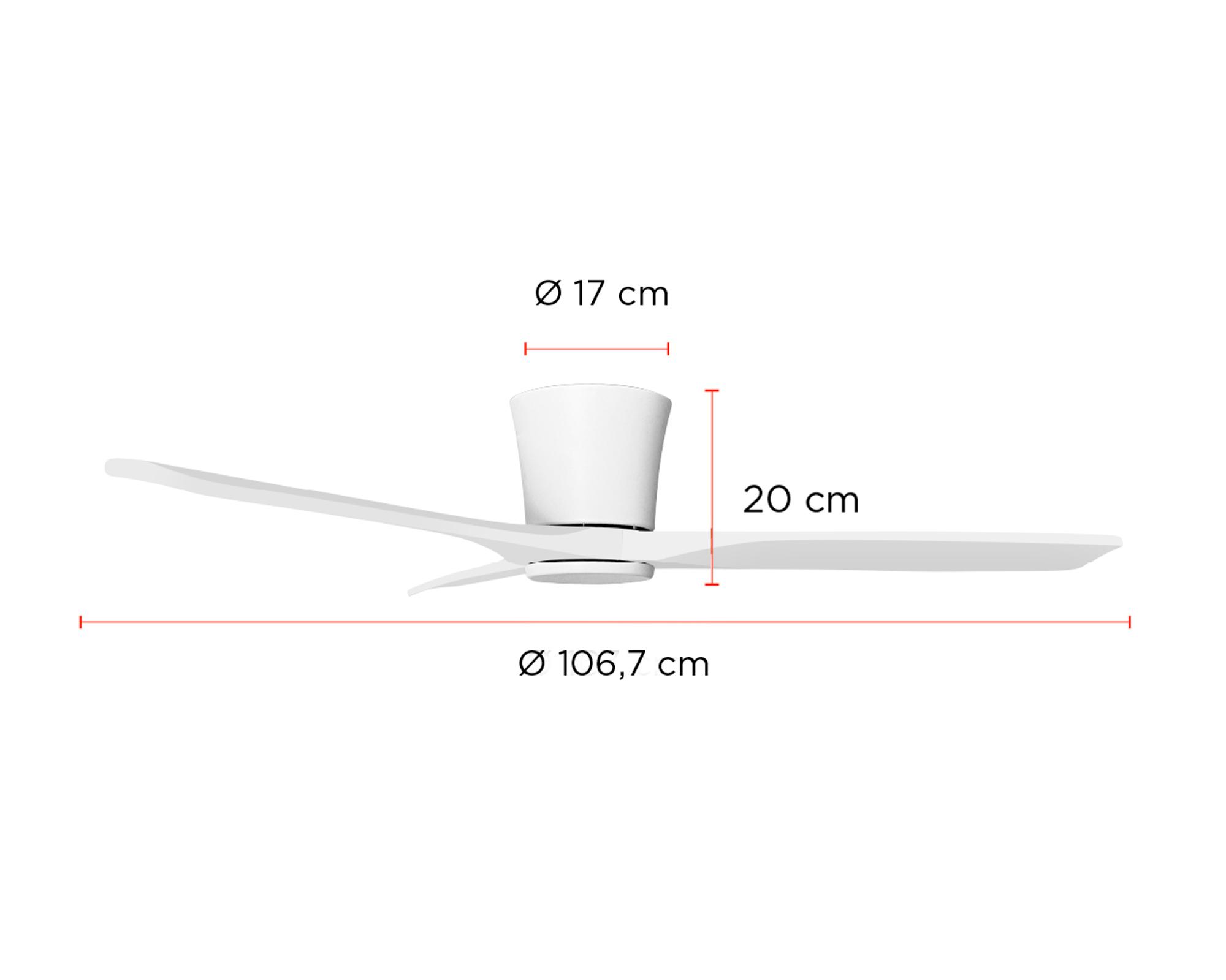 Ventilador de techo Faro 42'' blanco luz led 3 colores 55 W-2