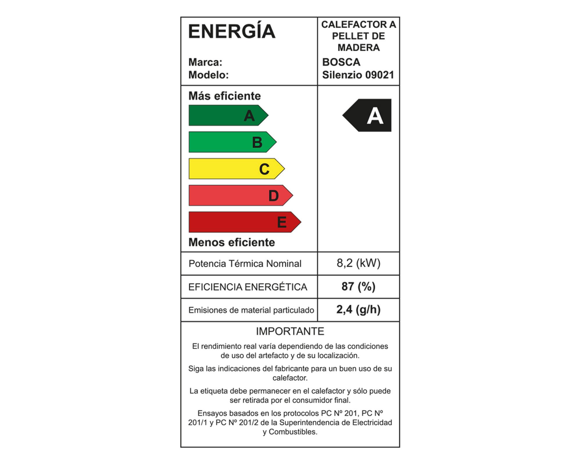 Estufa pellet Silenzio 09021 negro 8200 W-4