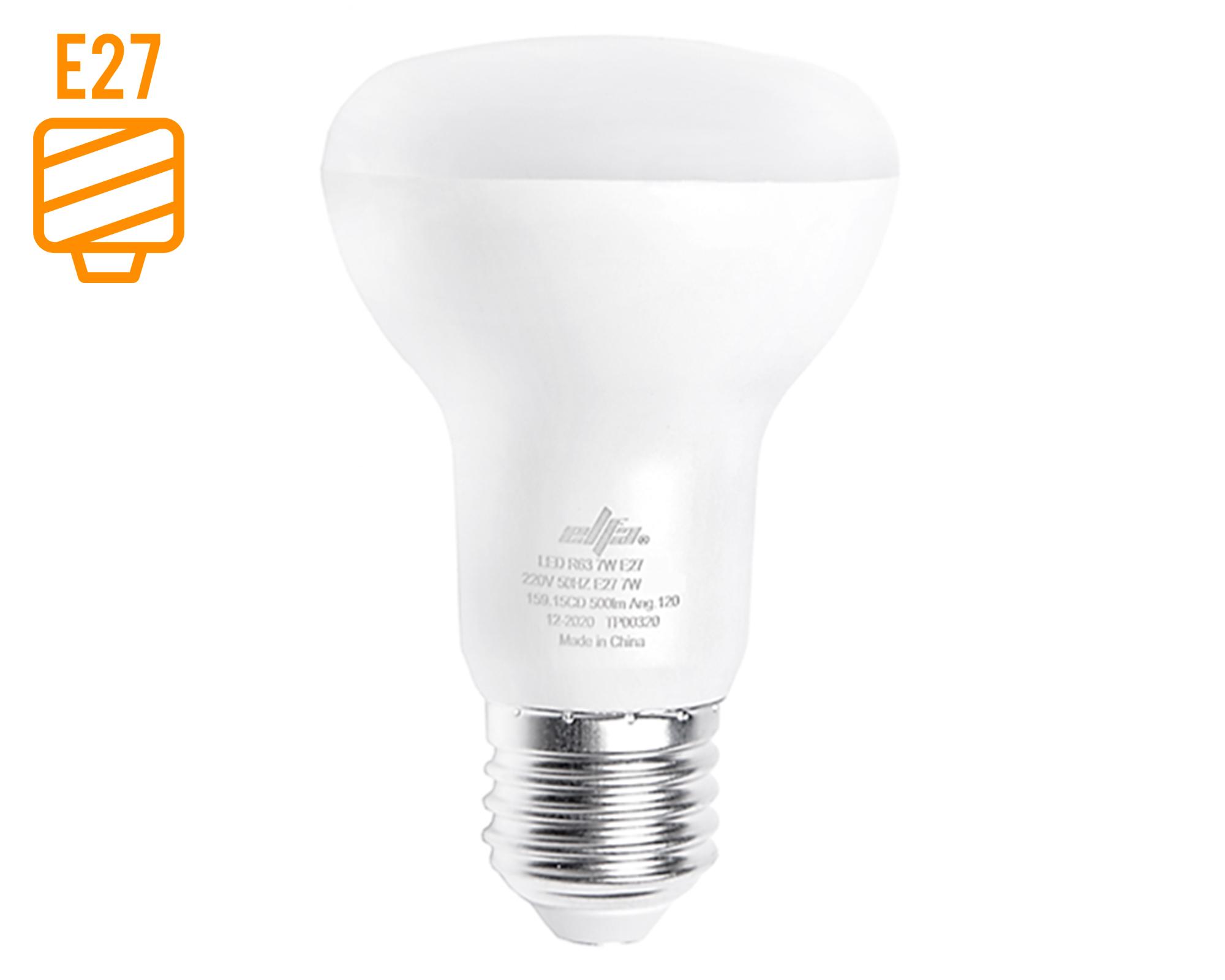 Ampolleta LED R63 7W E27 luz fría blanco-0