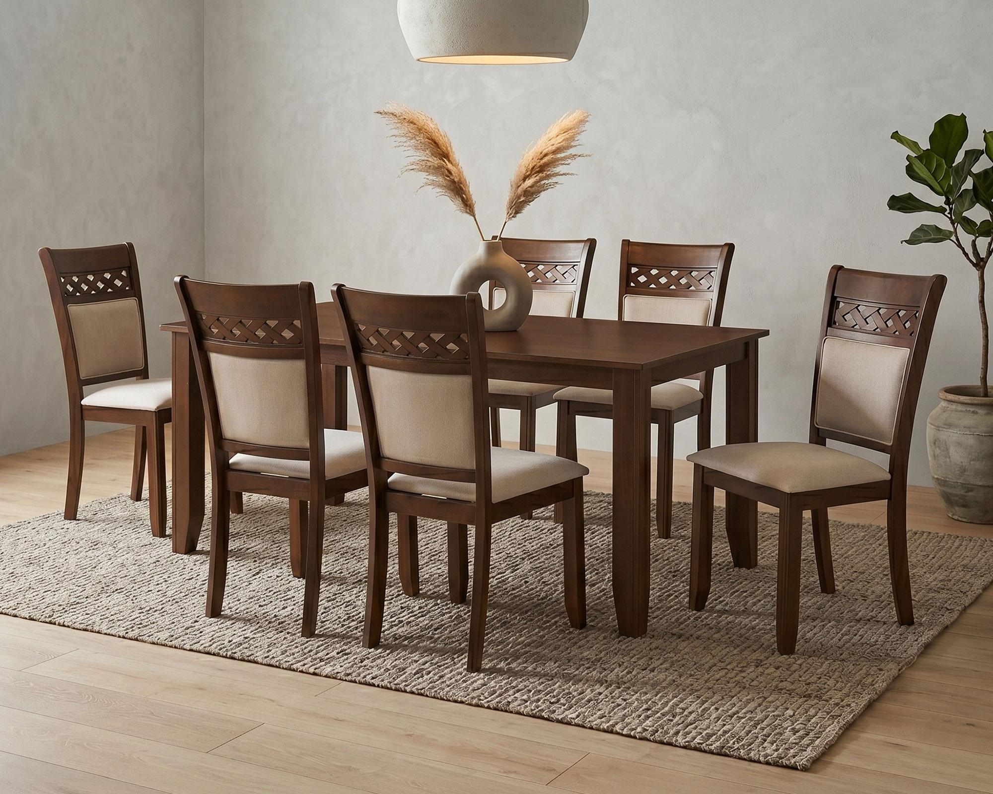Comedor 6 Sillas Kail madera clara 75.8x90x180 cm-8