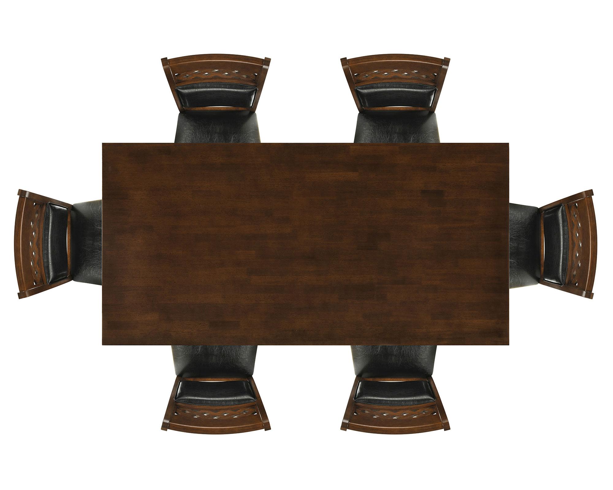 Comedor 6 Sillas Kail madera oscura 75.8x90x180 cm-1