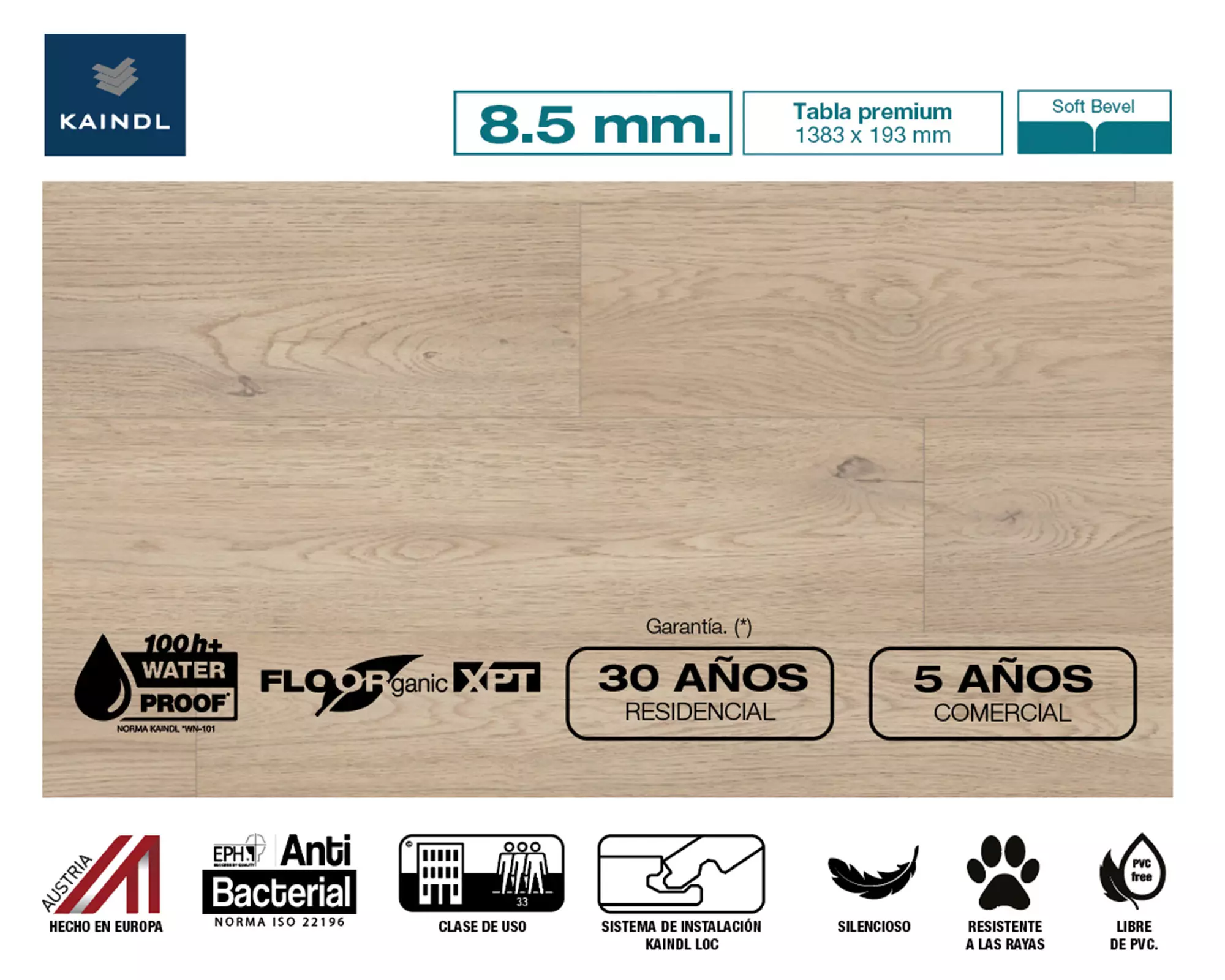 Piso flotante Floorganic XPT Cremota cotta 19.3x138.3 cm 2.14 m2-1