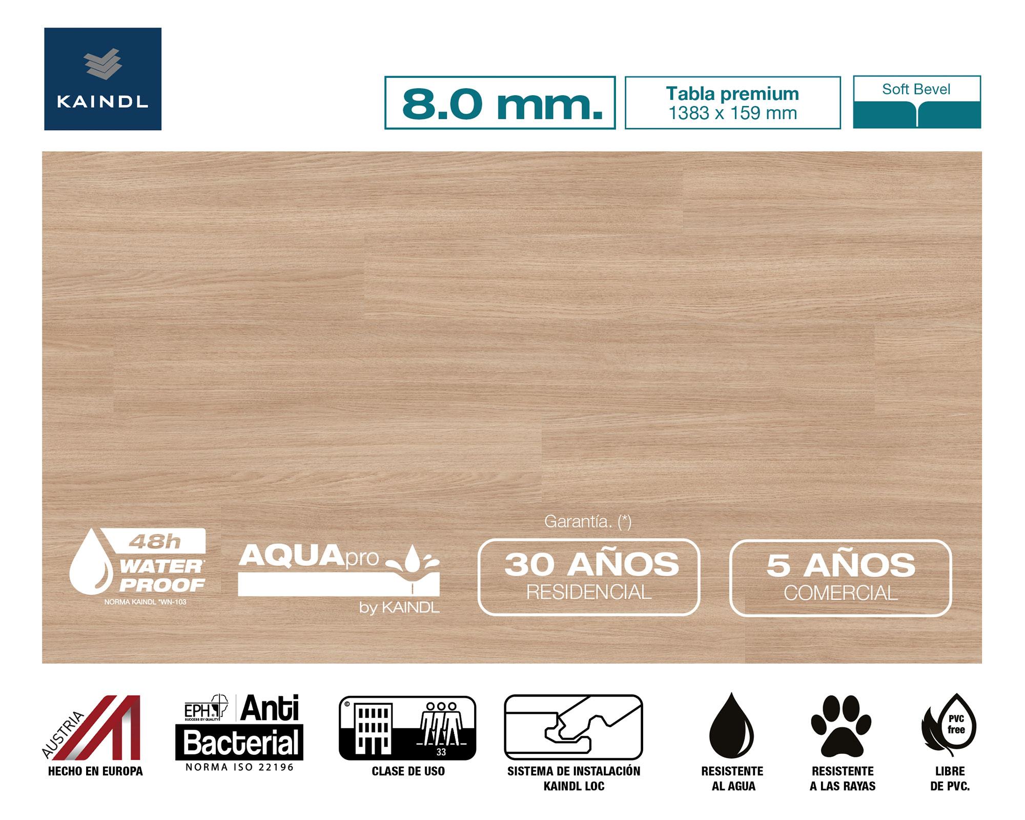 Piso flotante Aquapro Blossomm 8 mm 2.2 m2-1