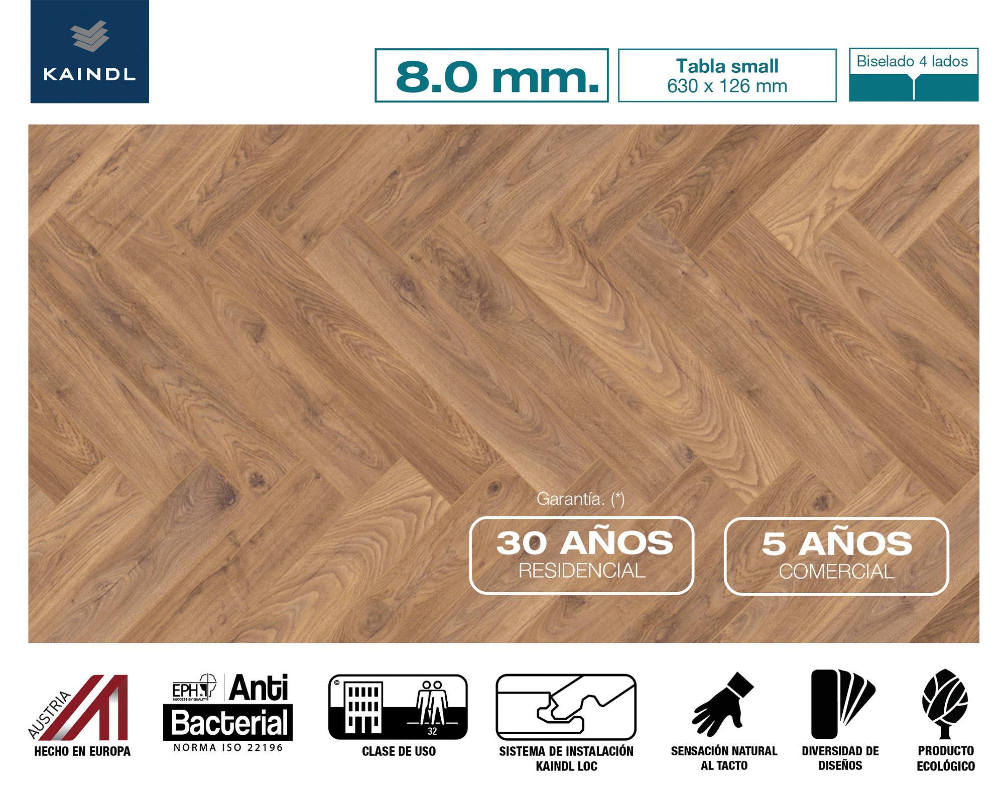 Piso flotante Bamburgh 8 mm 12.6x63 cm 0.873 m2-1