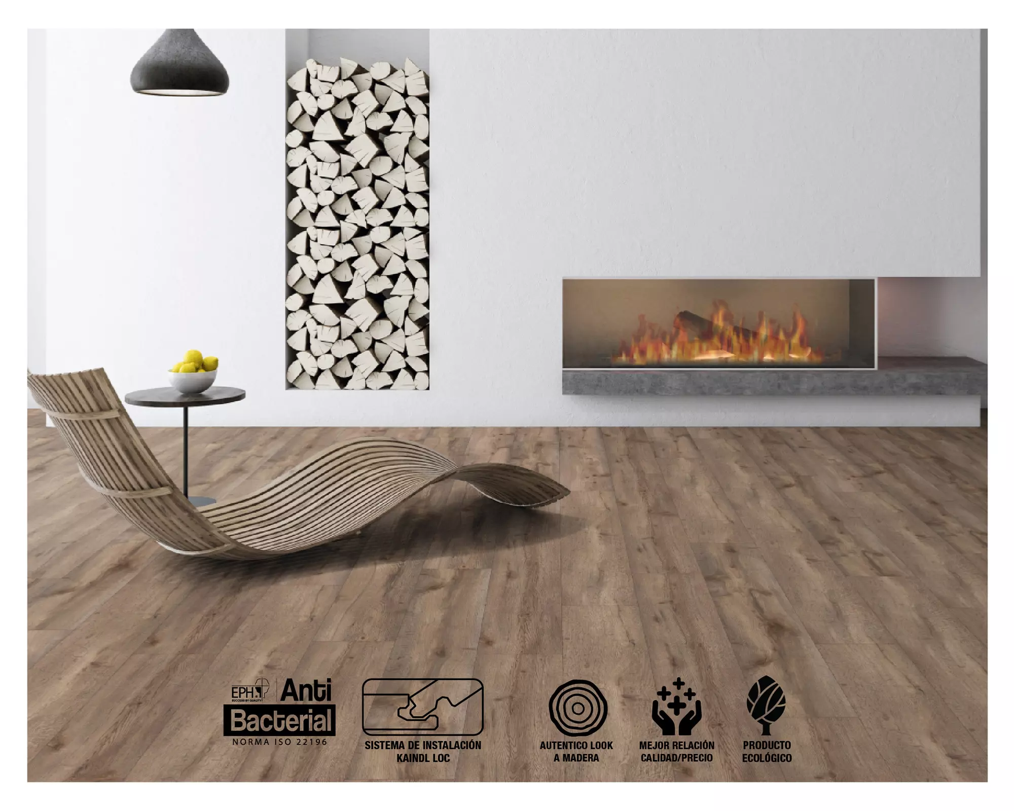 Piso flotante Kansas overland 8 mm 19.3x138.3 cm 2.4 m2-3