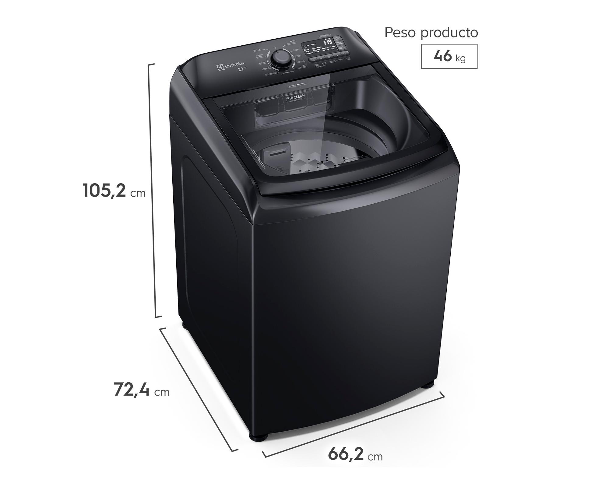 Lavadora LS22Y carga superior 22 kg negro-4
