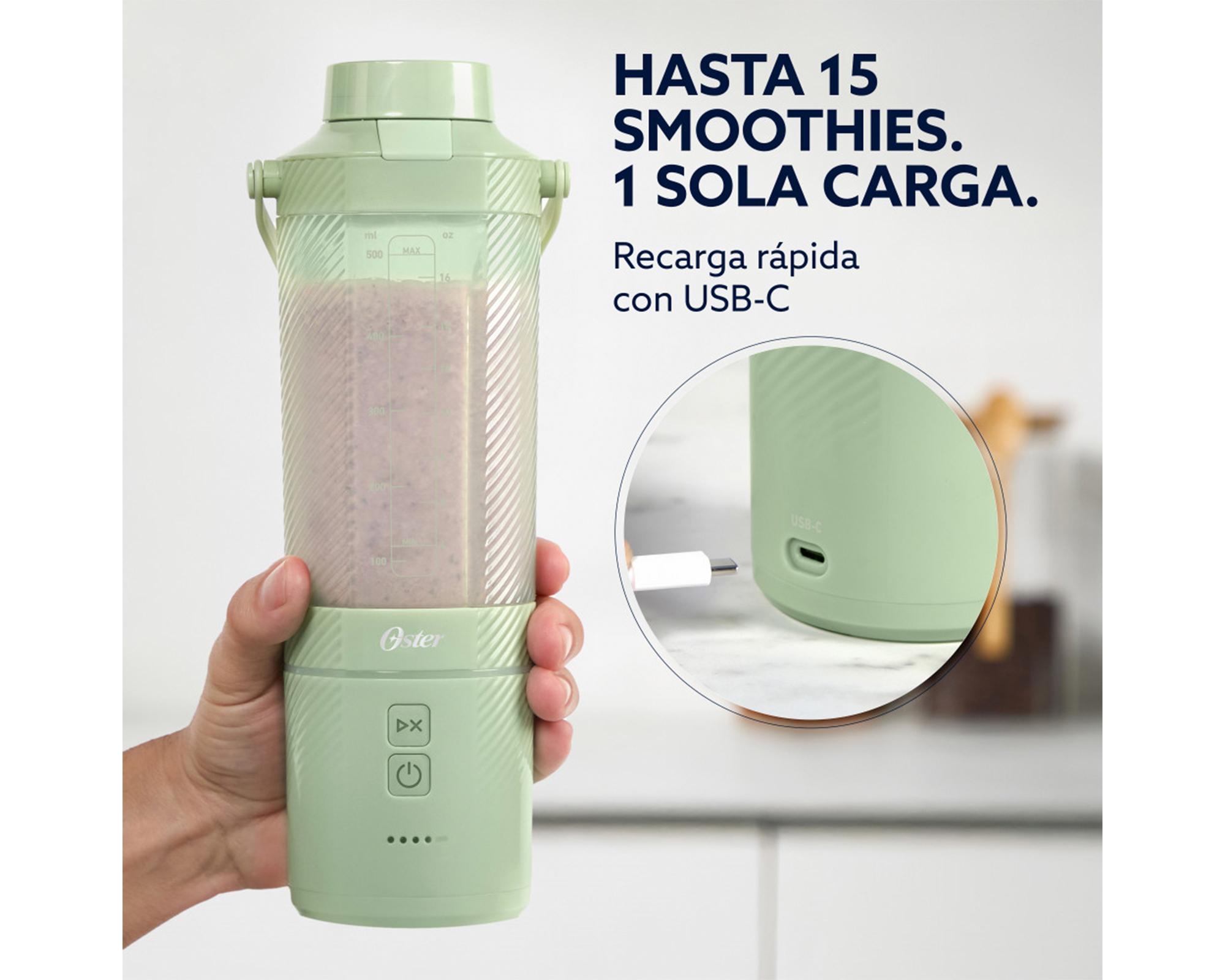 Licuadora portátil GoMAX 100W verde-1