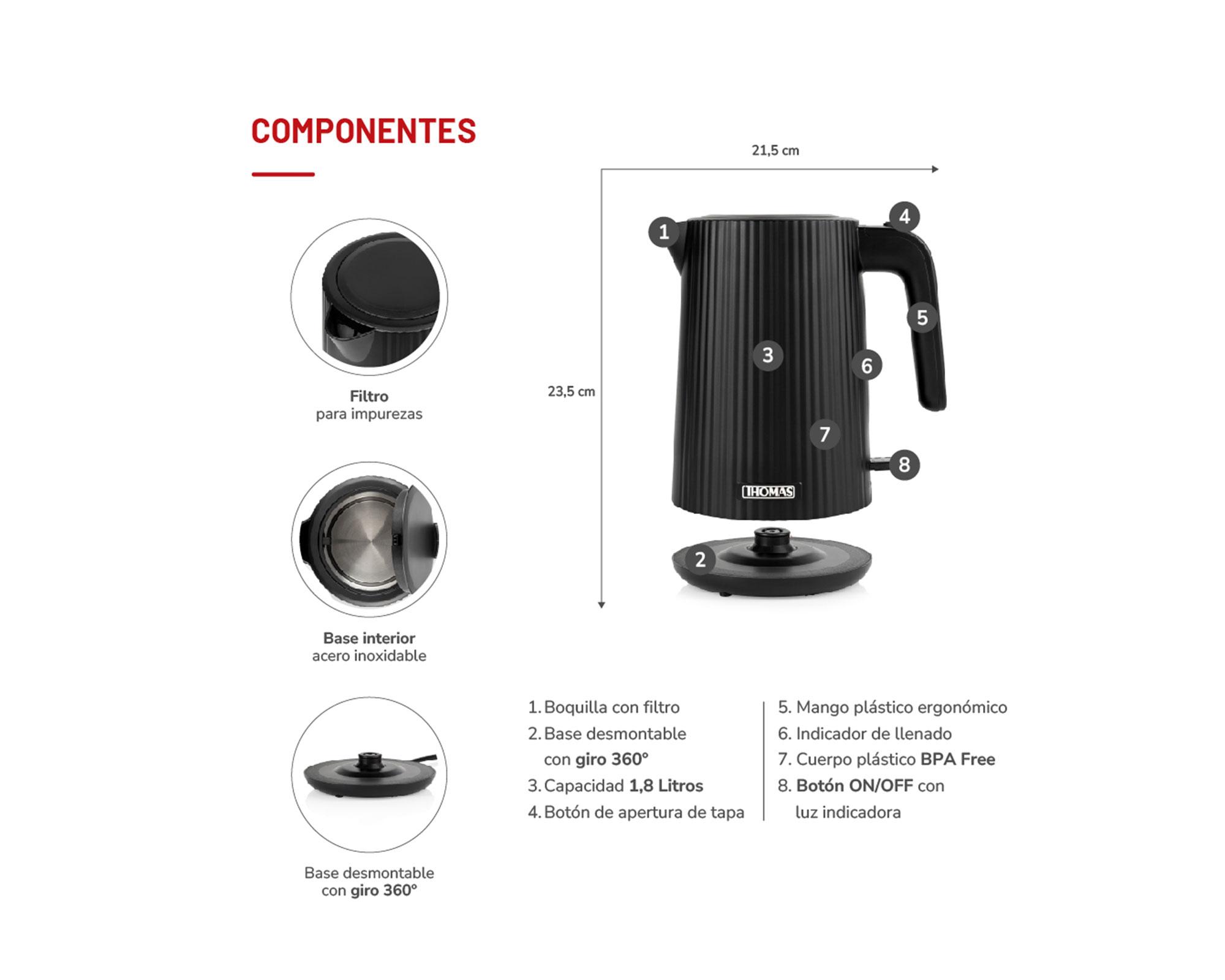 Hervidor TH-4343N negro 1.8 lt-6