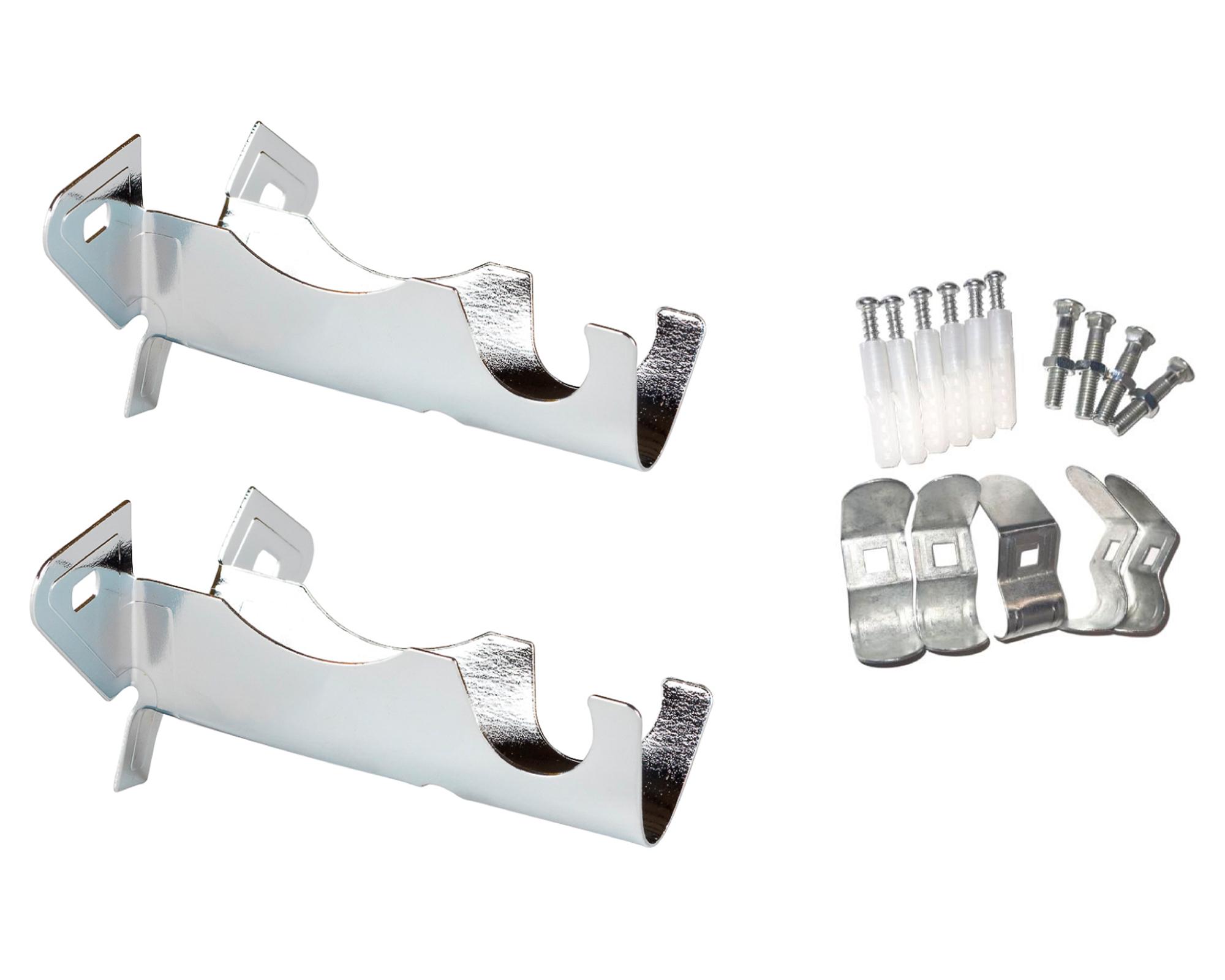Soporte simple 12 mm cromado 2 unidades-2