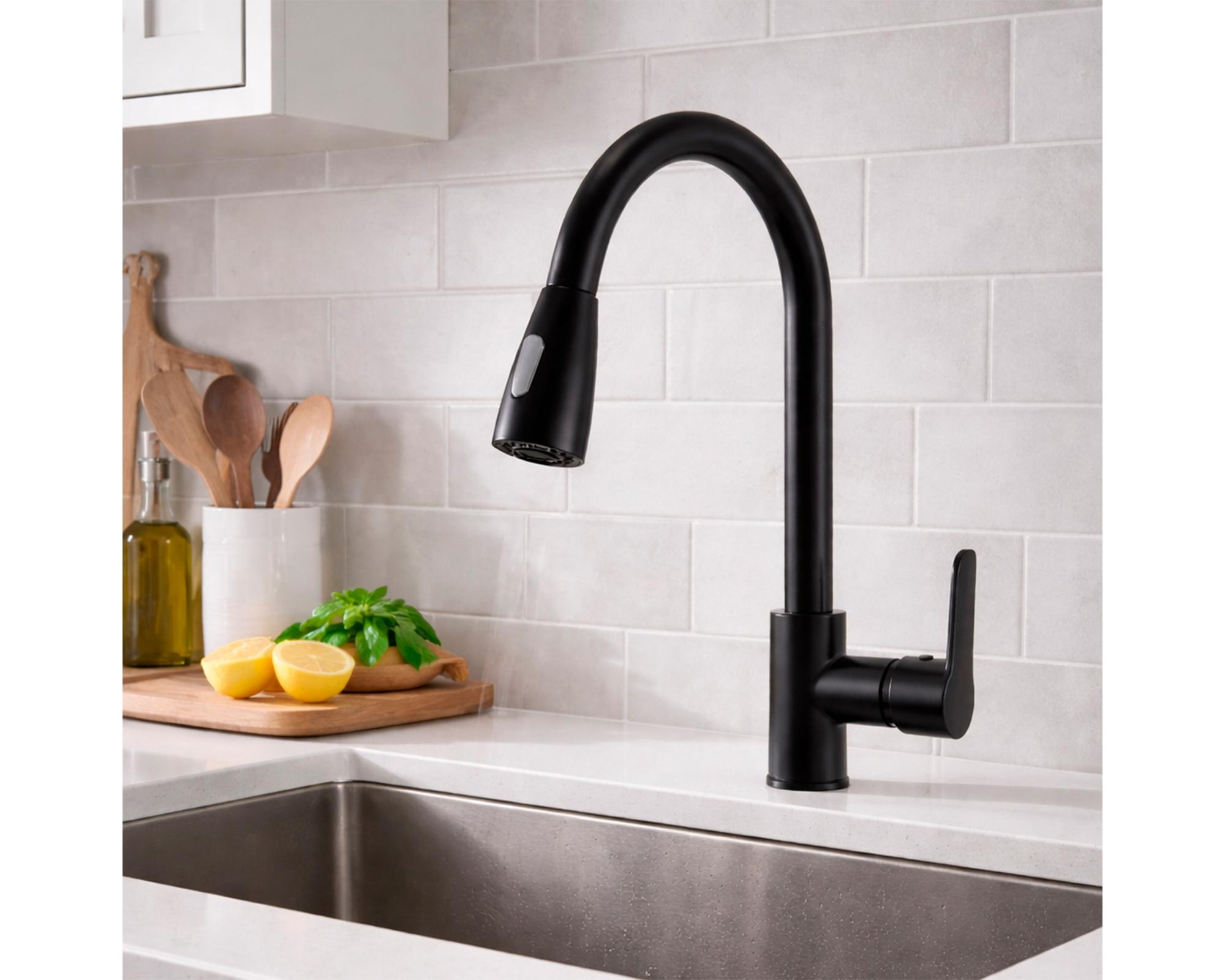 Monomando lavaplatos Veletri negro mate-3