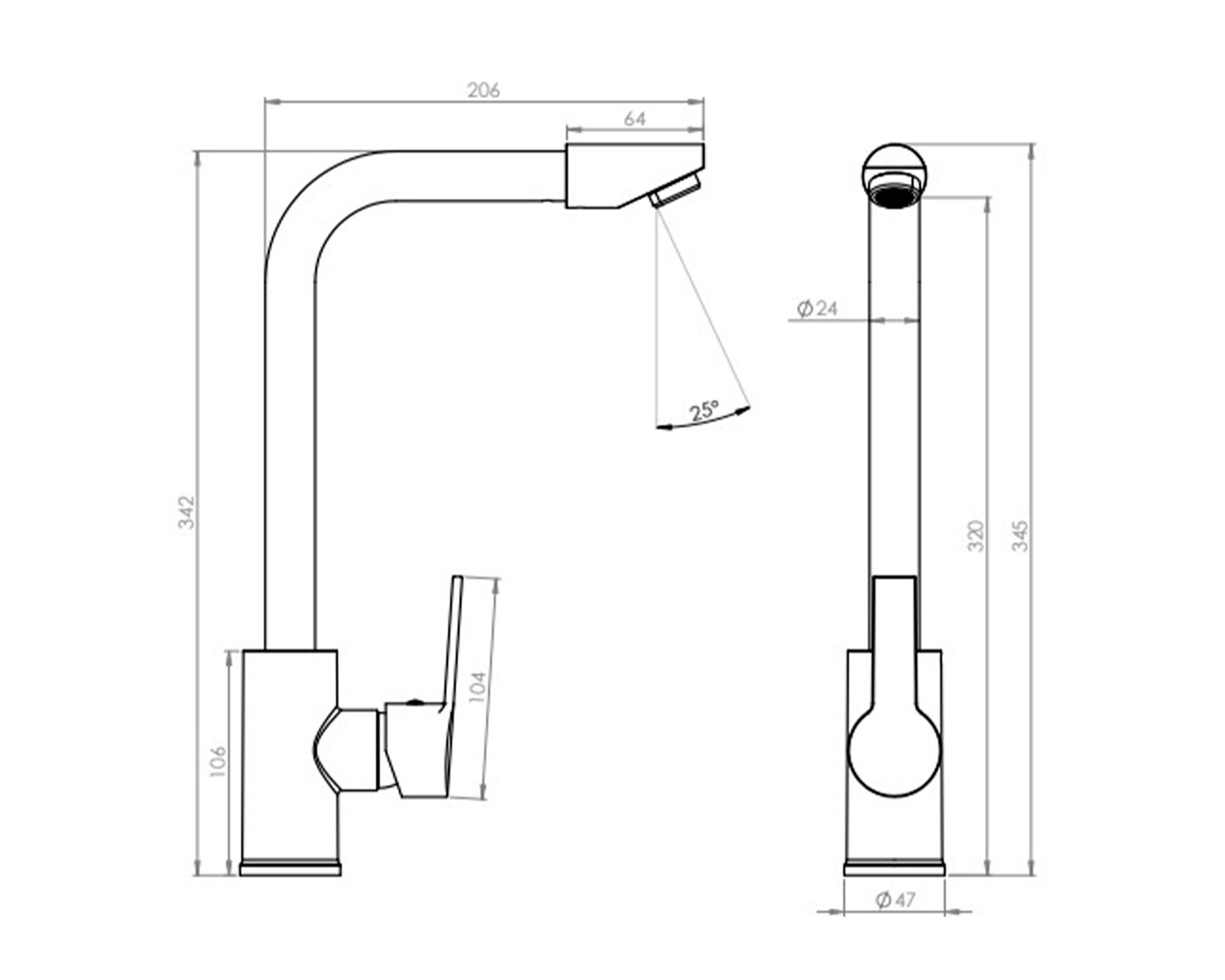 Monomando lavaplatos Maiori negro mate-4