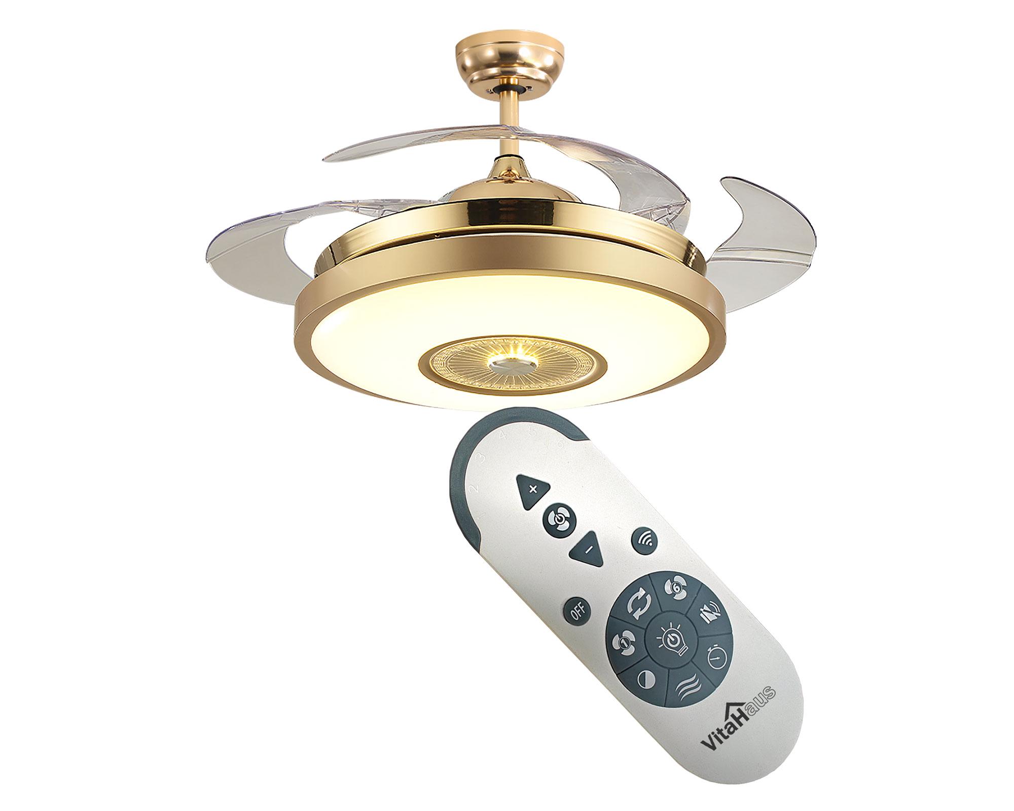 Ventilador de techo retráctil VFL-425G 66 W dorado-2