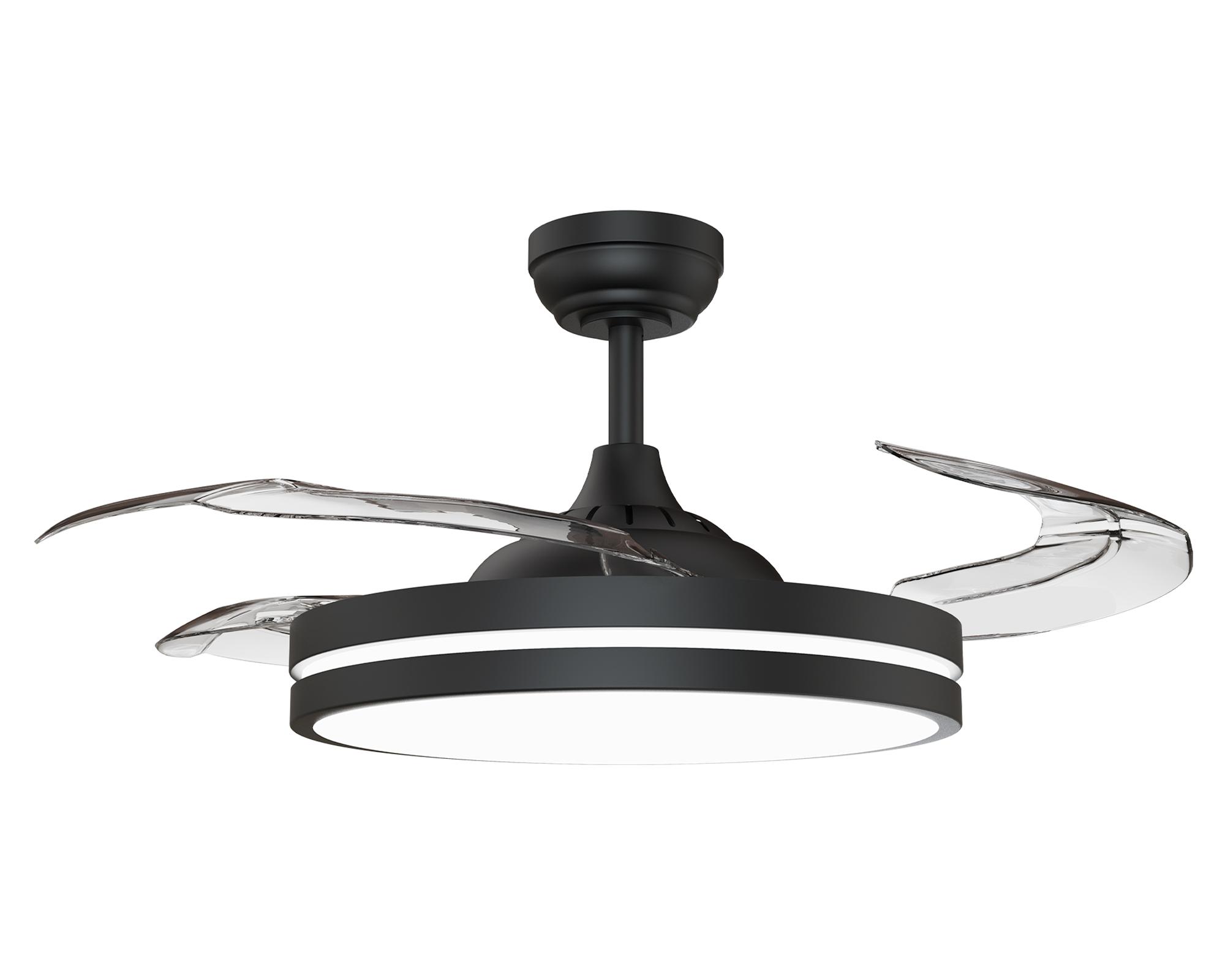 Ventilador de techo retráctil VFL-429K 66 W negro mate-0