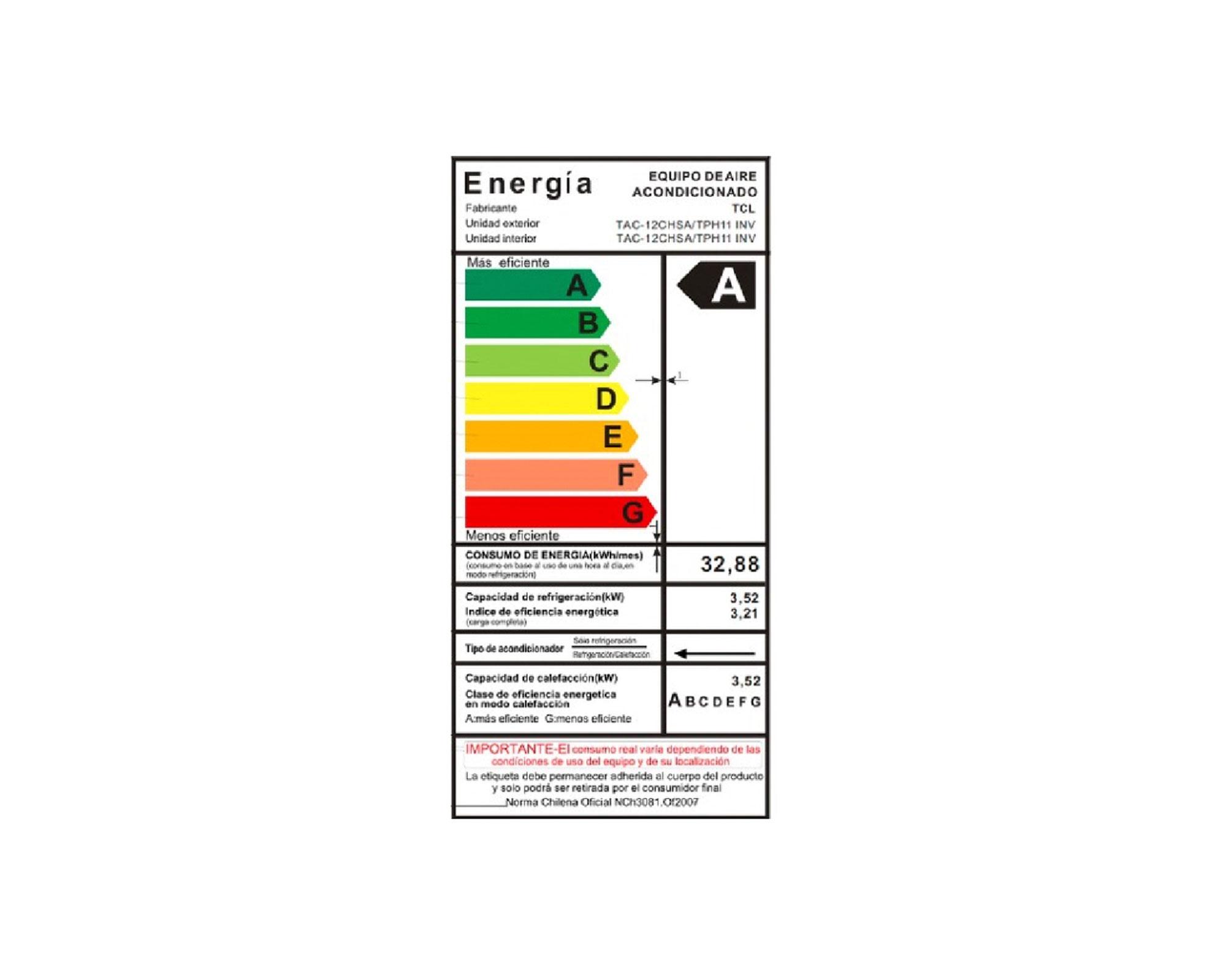 Aire acondicionado TAC-12CHSA/TPH11 invernter 1600 W 12000 BTU-4