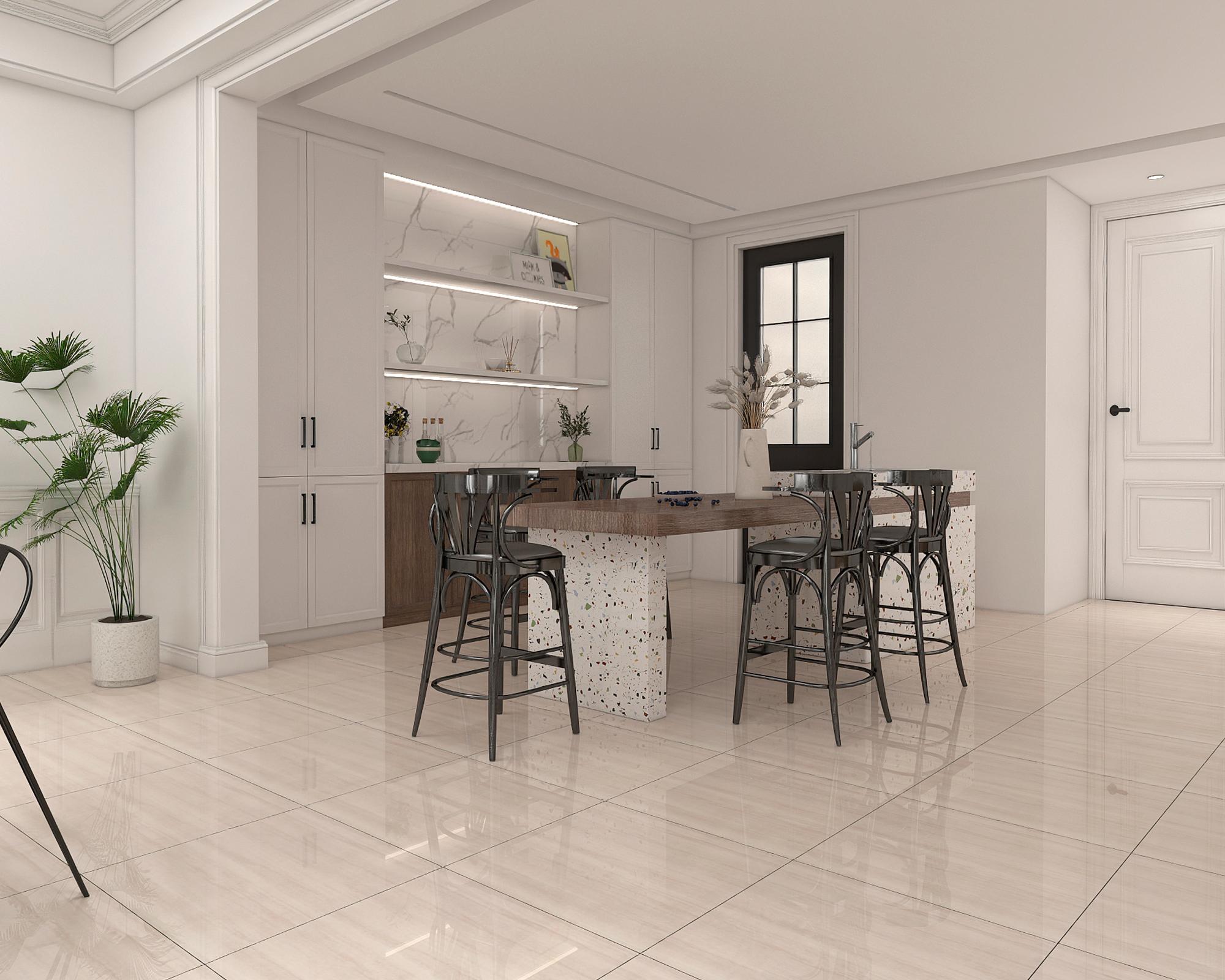 Porcelanato Travertino 60x60 cm  KMEL 1.44 m2-3