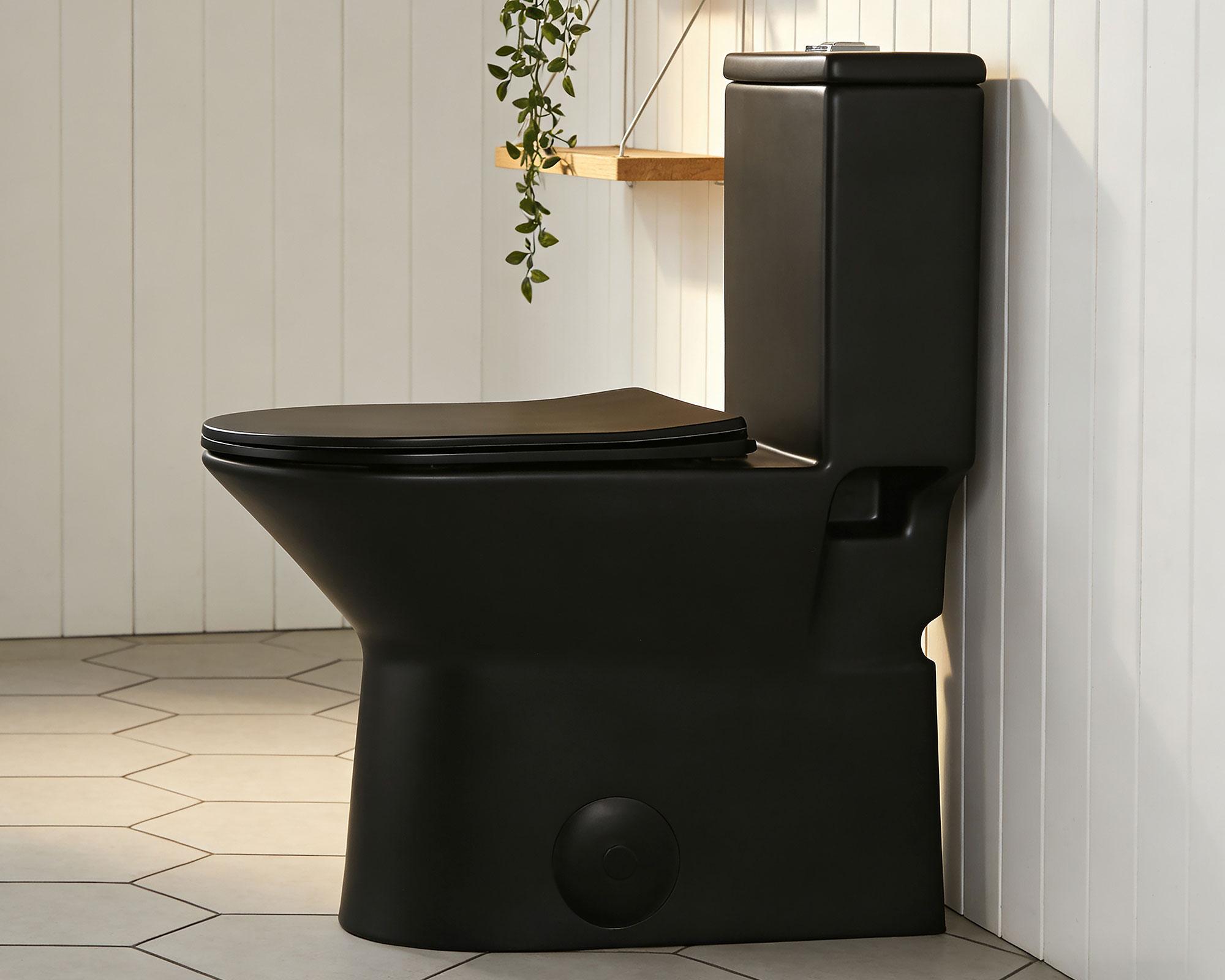 Sanitario one piece Trevi negro mate 30.5 cm-5